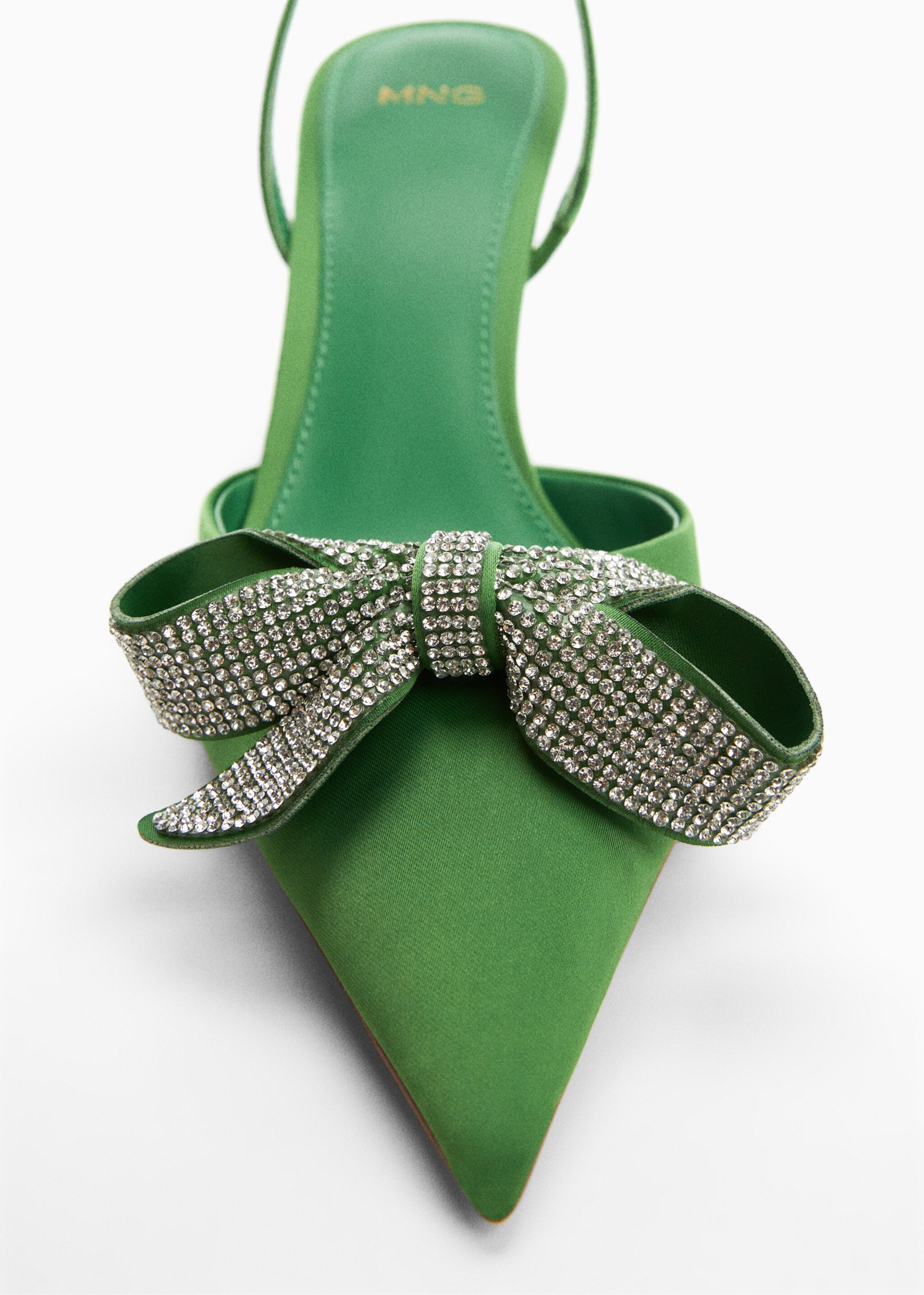 Bow-heeled shoes - Details of the article 2, Green. Ref: 57057749-00.