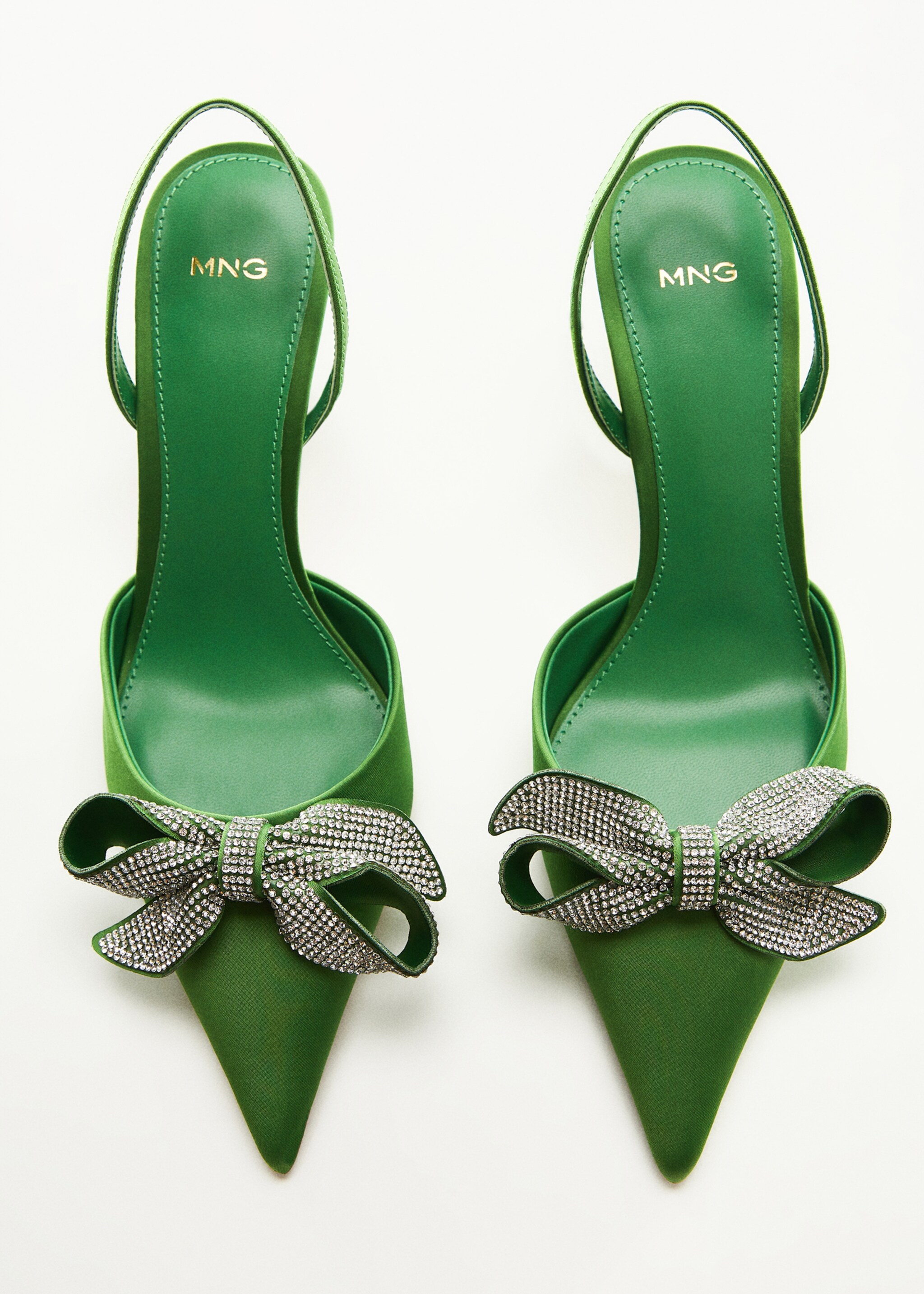Bow-heeled shoes - Details of the article 5, Green. Ref: 57057749-00.