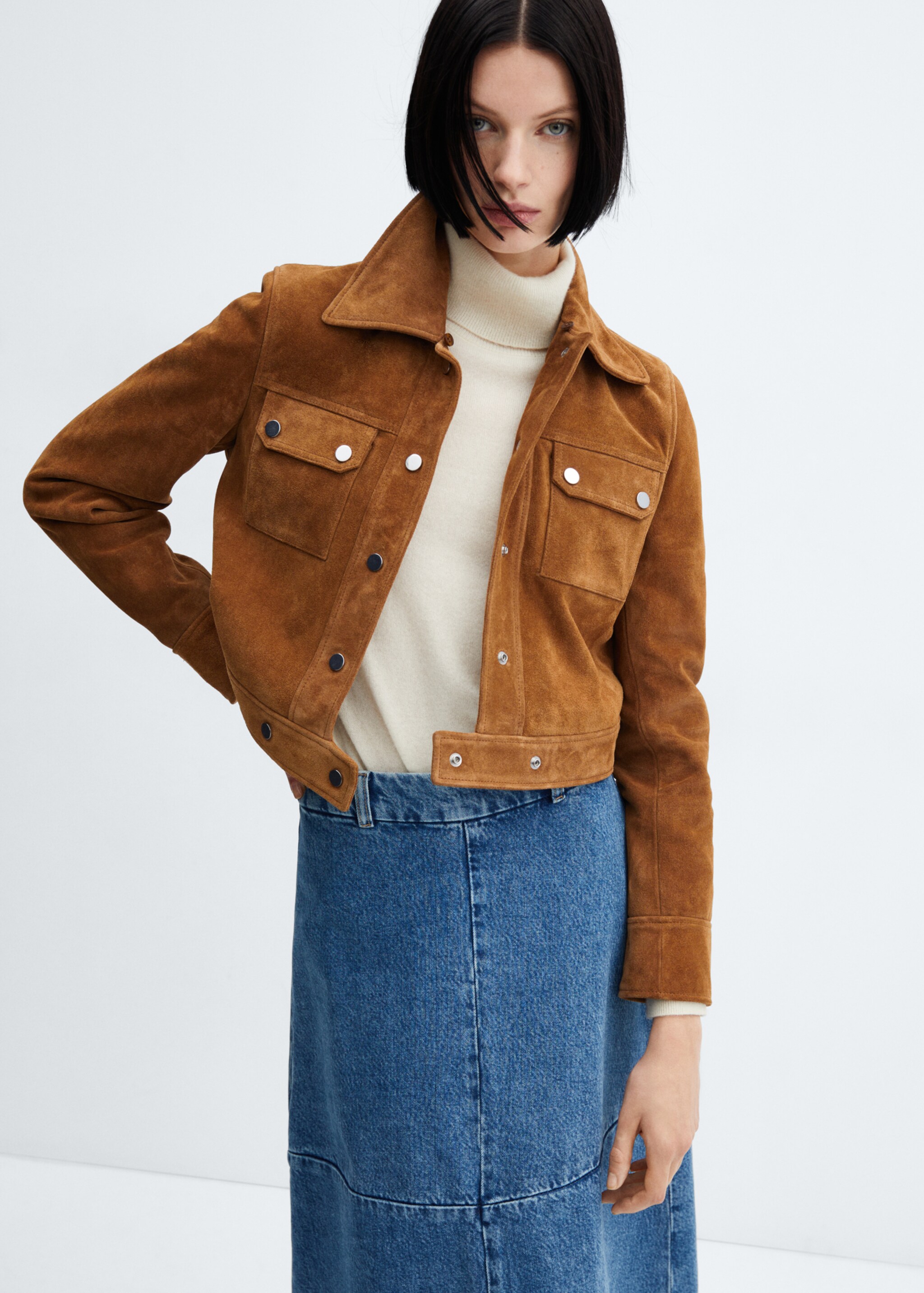 Chaqueta piel cuello pelo - Detalle del artículo 2