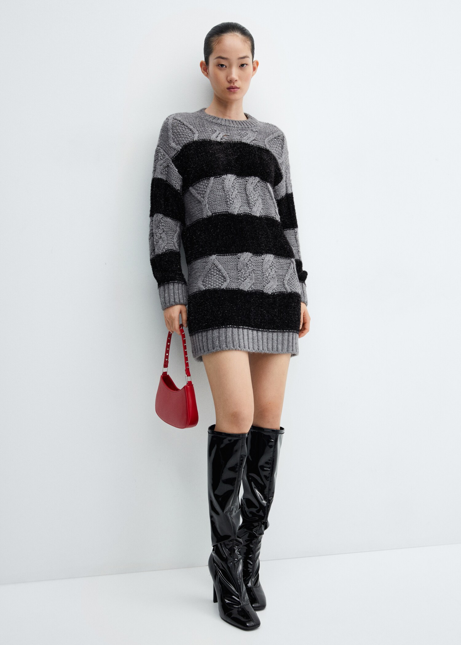 Gestreiftes Pulloverkleid - Detail des Artikels 2