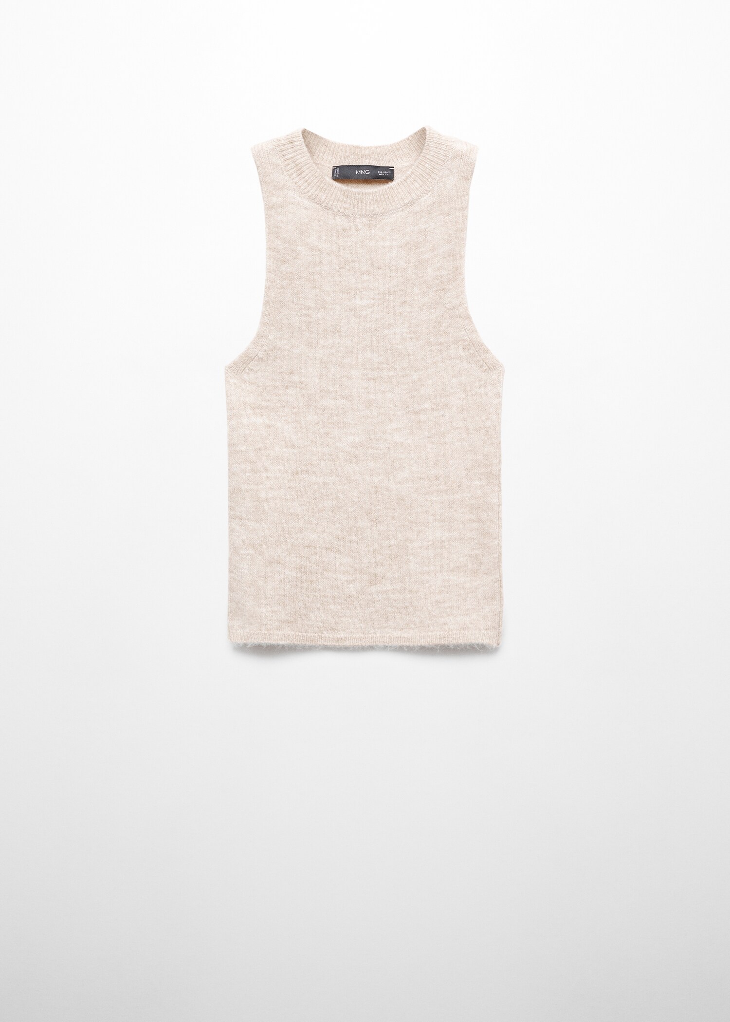 Round-neck knitted top - Article without model