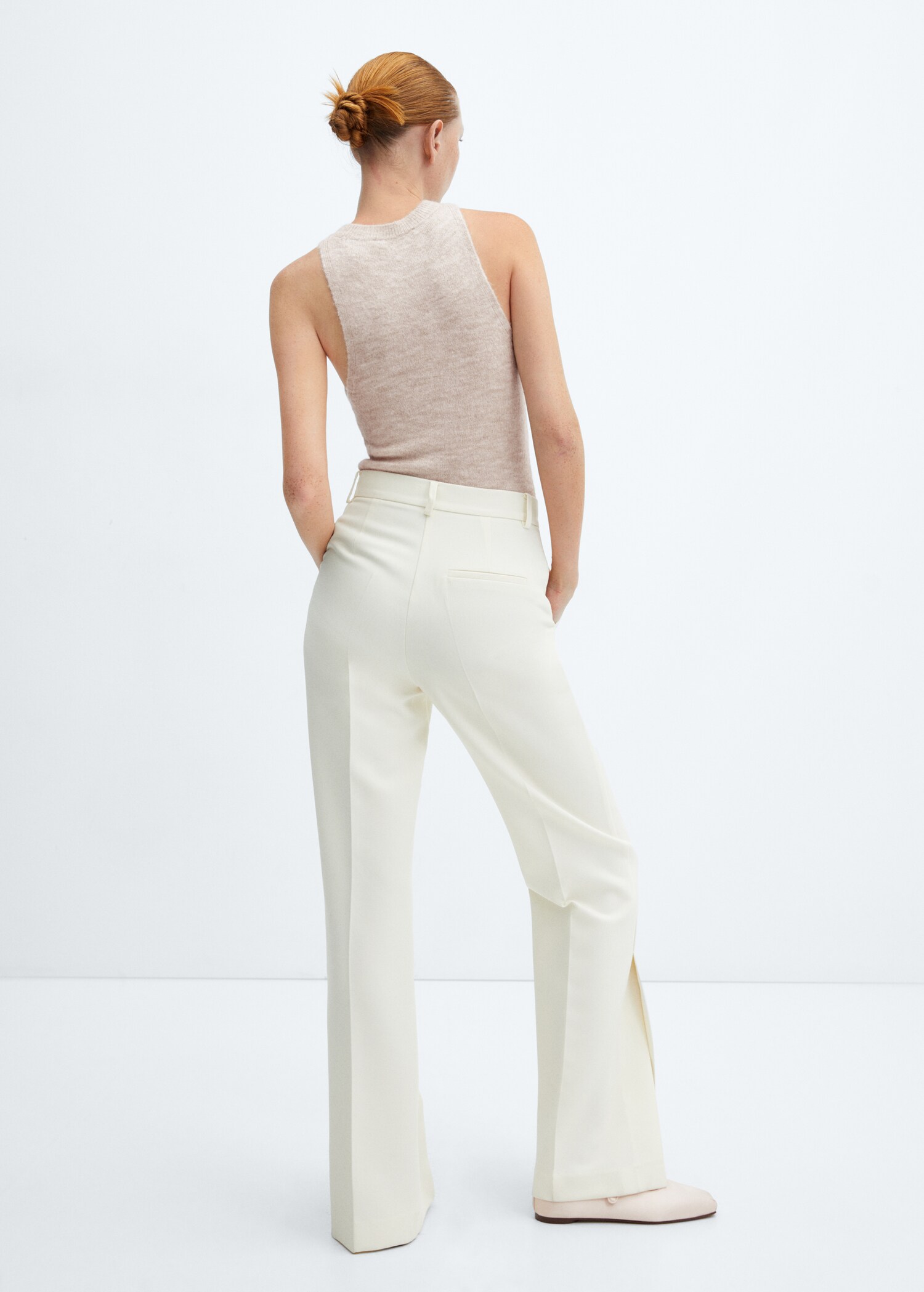 Round-neck knitted top - Reverse of the article