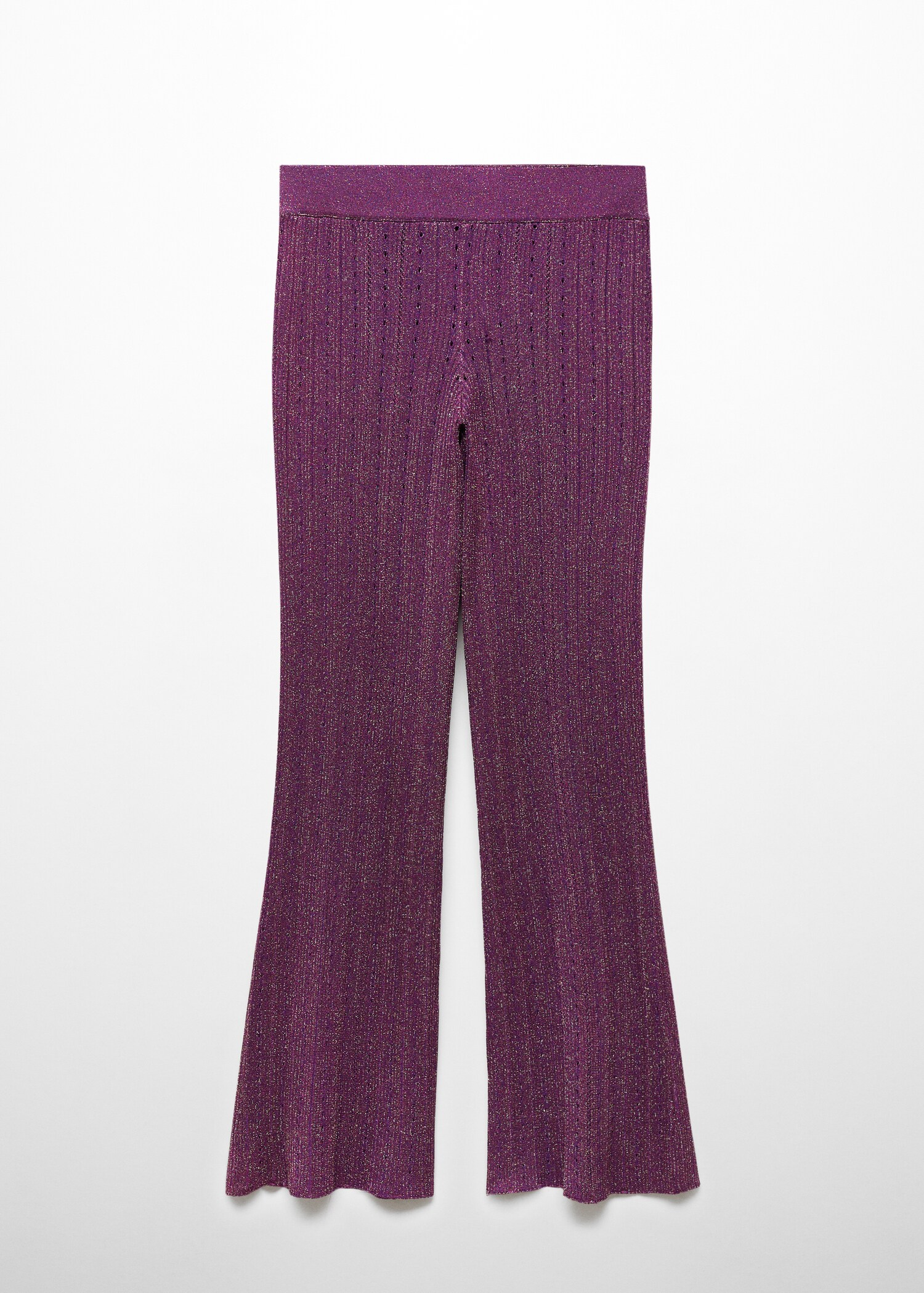 Lurex-knit flared trousers - Article without model
