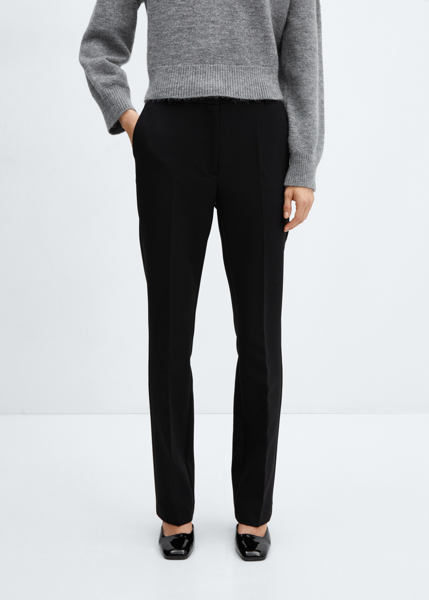 Mid-rise flare trousers - Medium plane