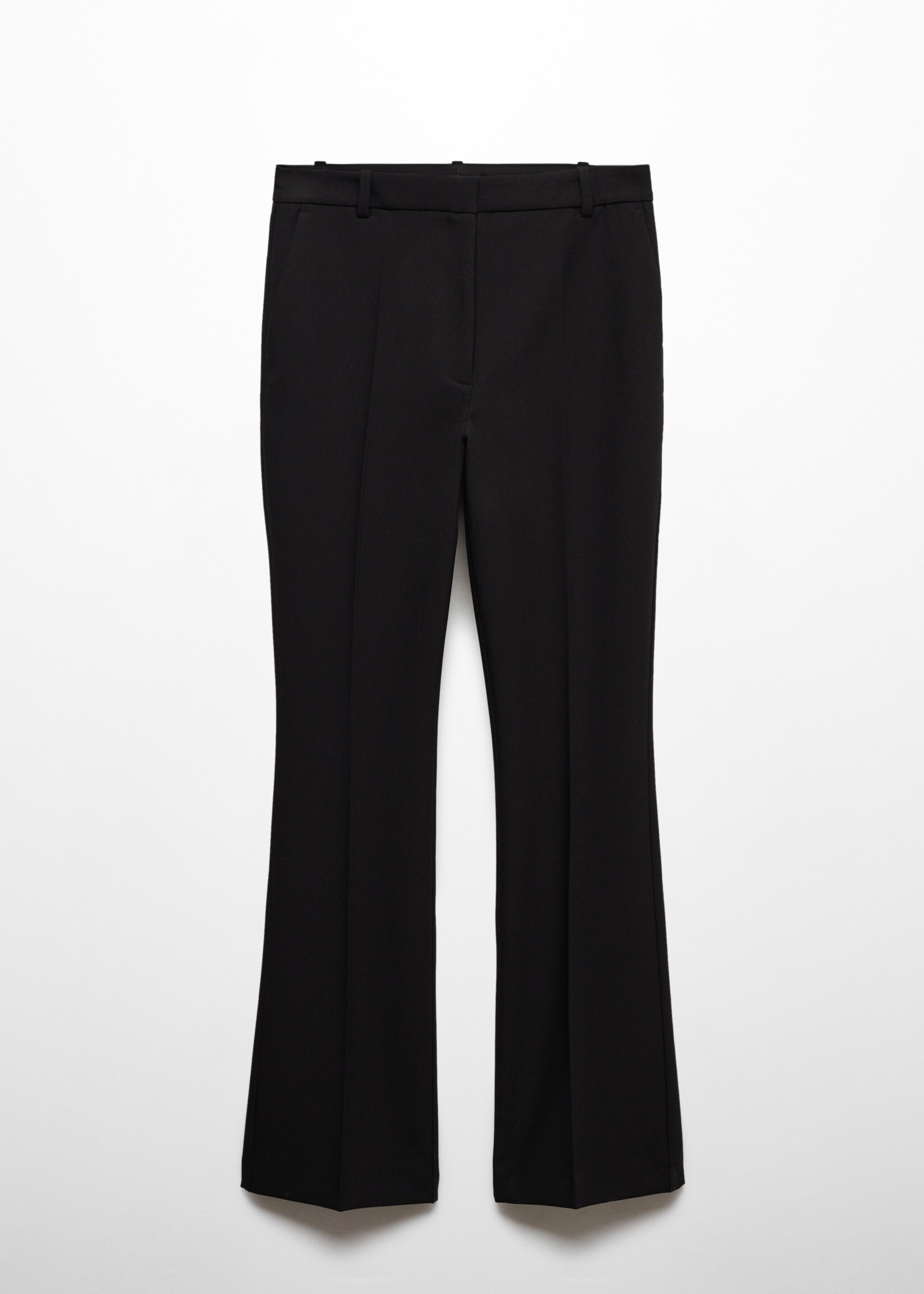 Mid-rise flare trousers - Article without model, Black. Ref: 57057757-00.