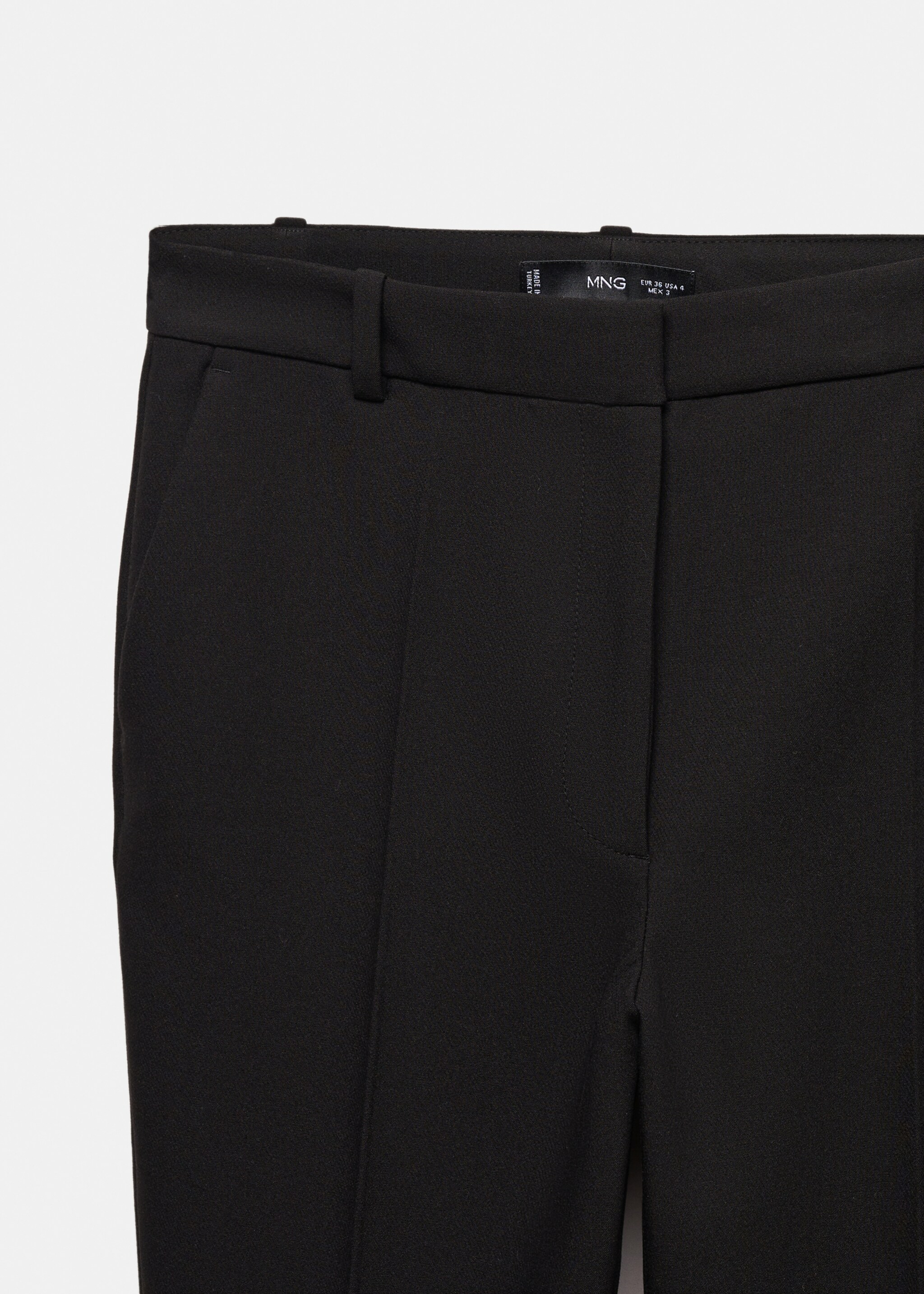 Mid-rise flare trousers - Details of the article 8, Black. Ref: 57057757-00.