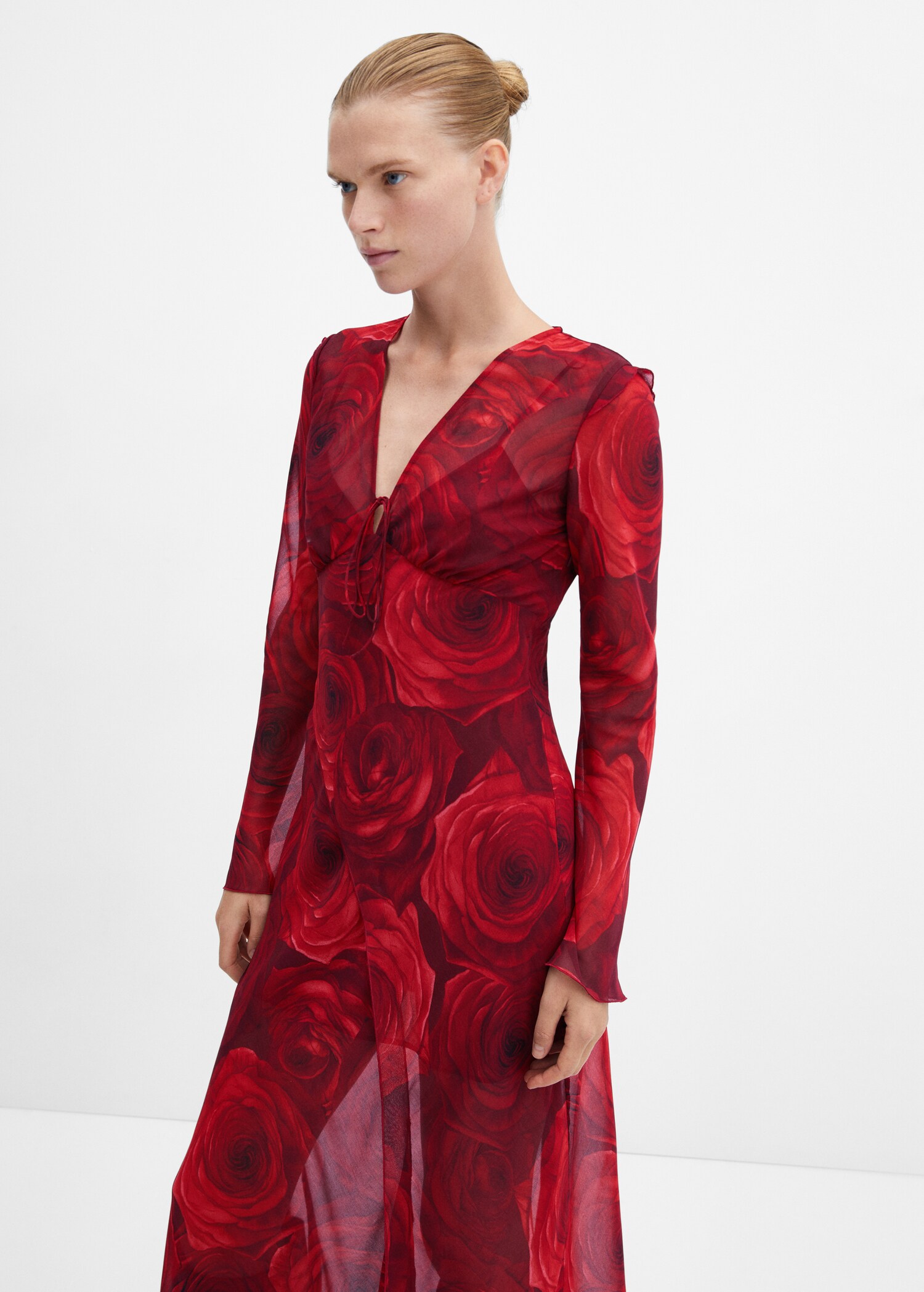Floral chiffon dress - Medium plane