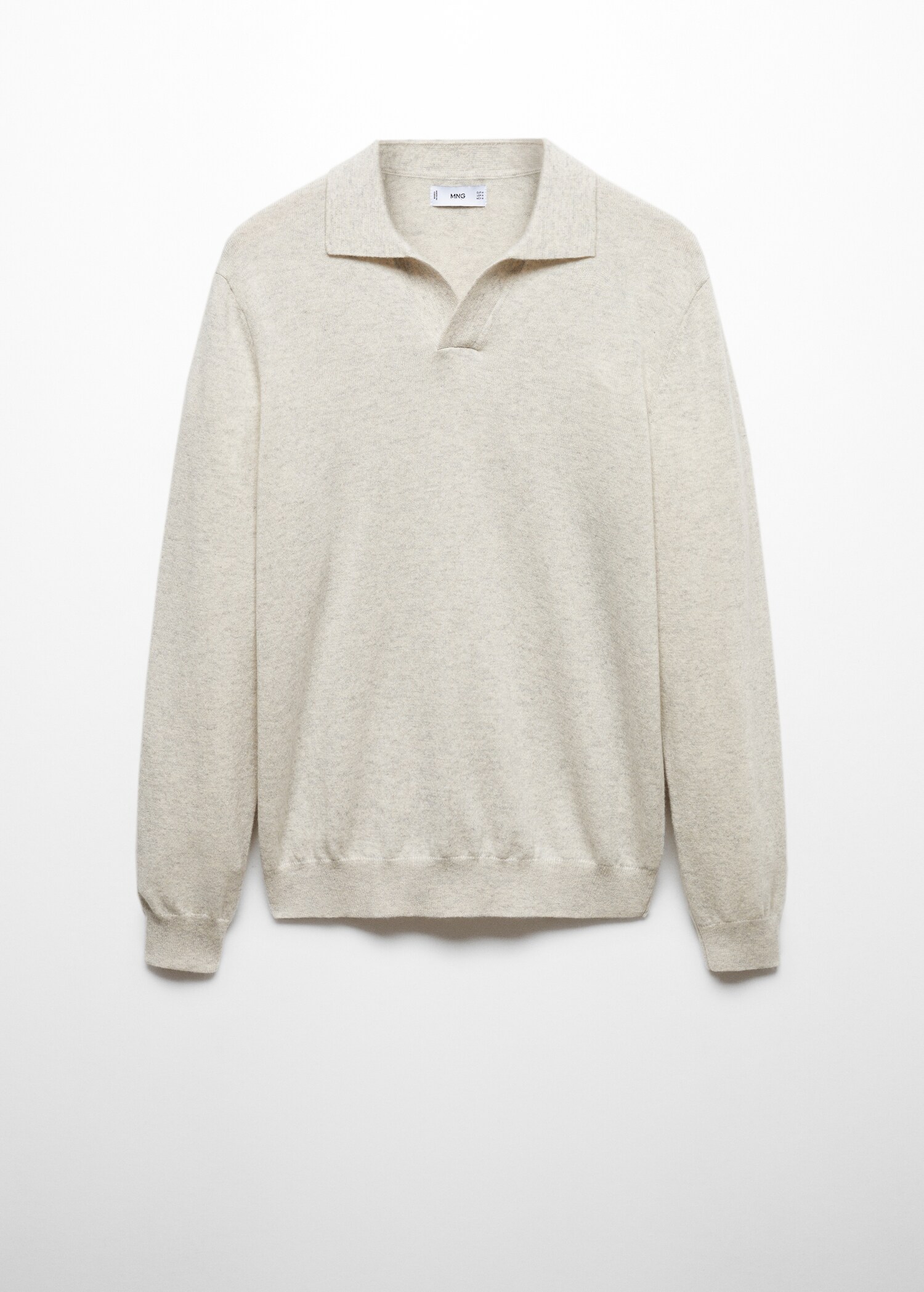 100% cashmere knitted polo shirt - Article without model
