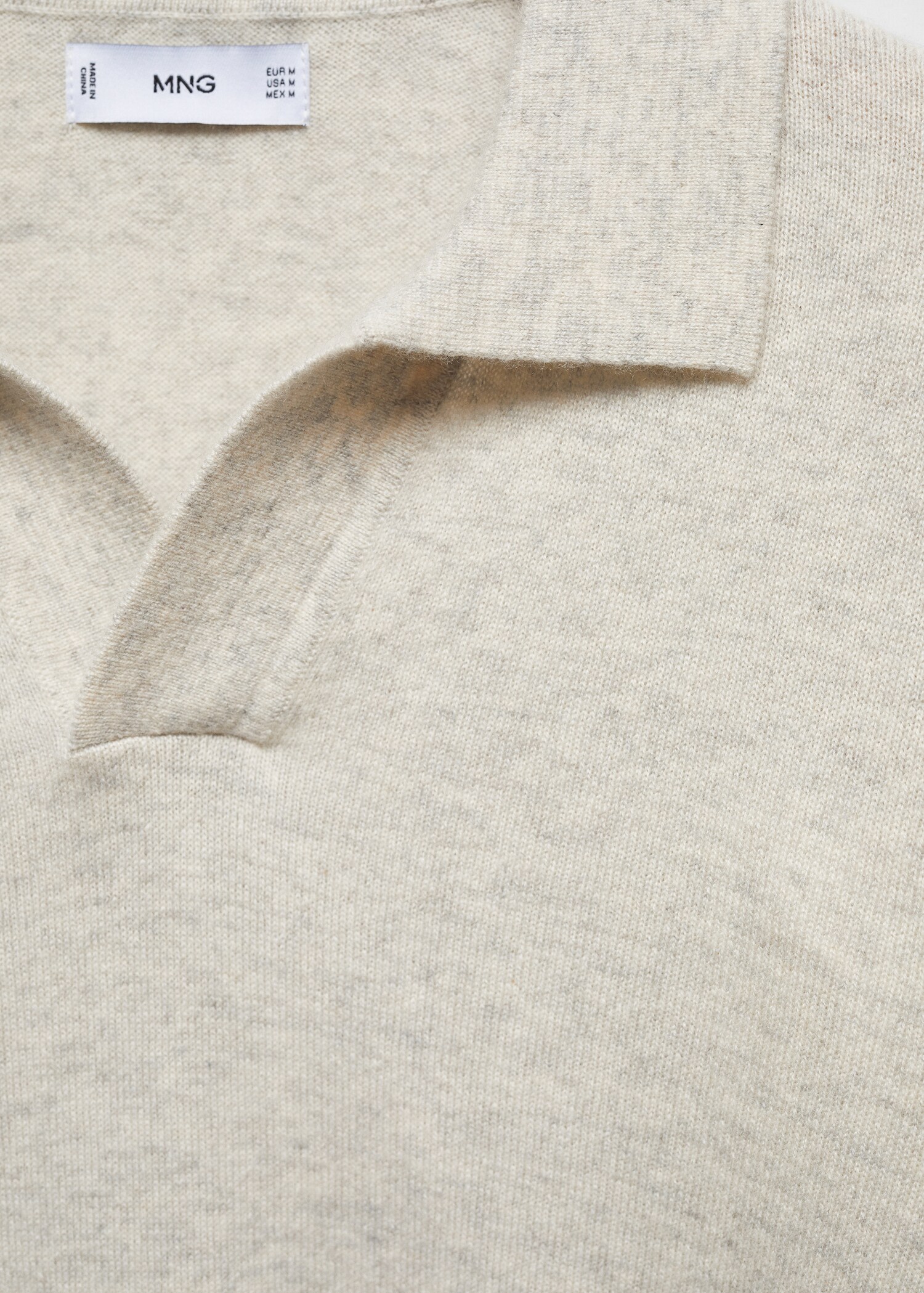 100% cashmere knitted polo shirt - Details of the article 8