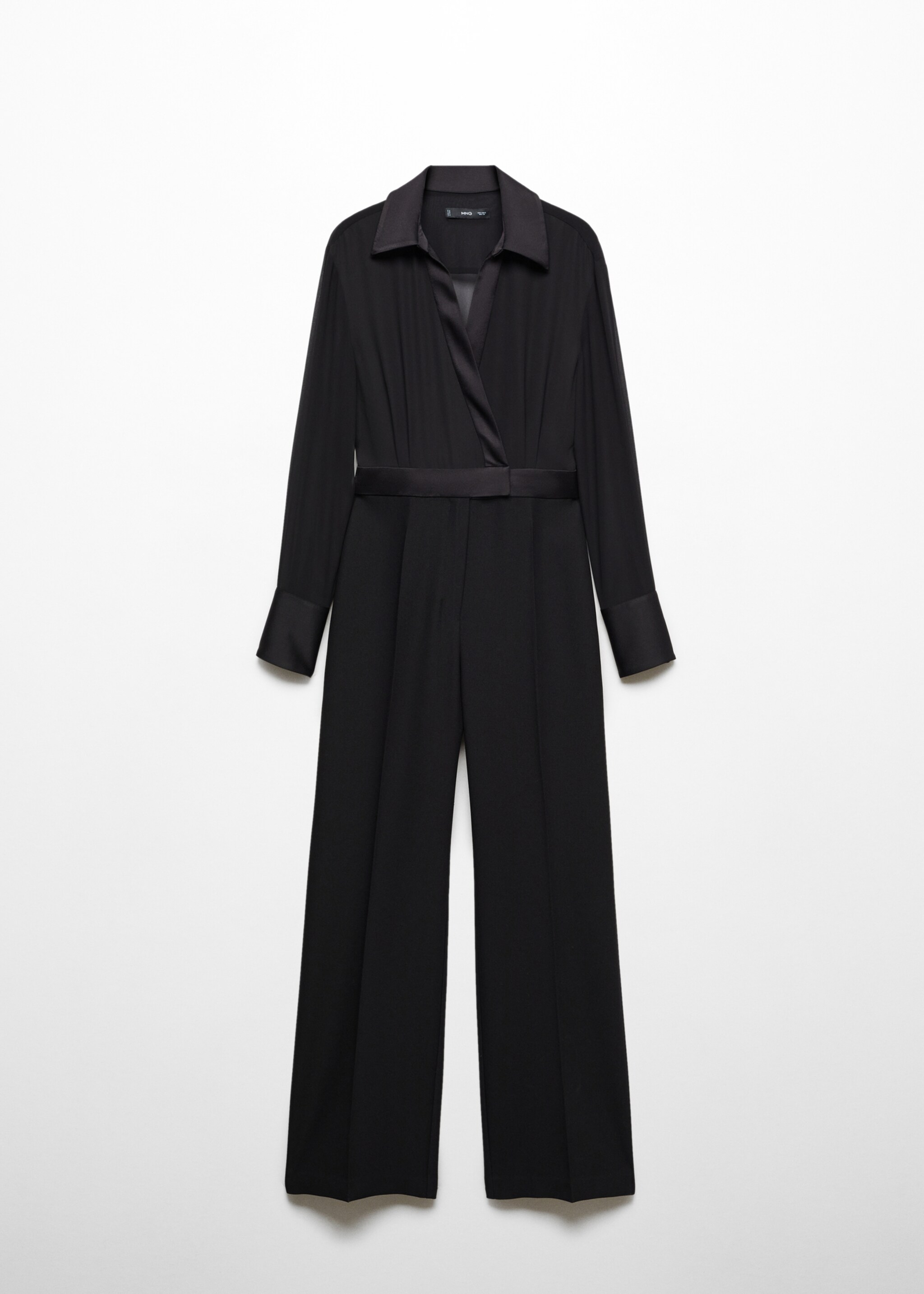Combi-pantalon col chemise - Article sans modèle, Noir. Ref: 57058267-00.
