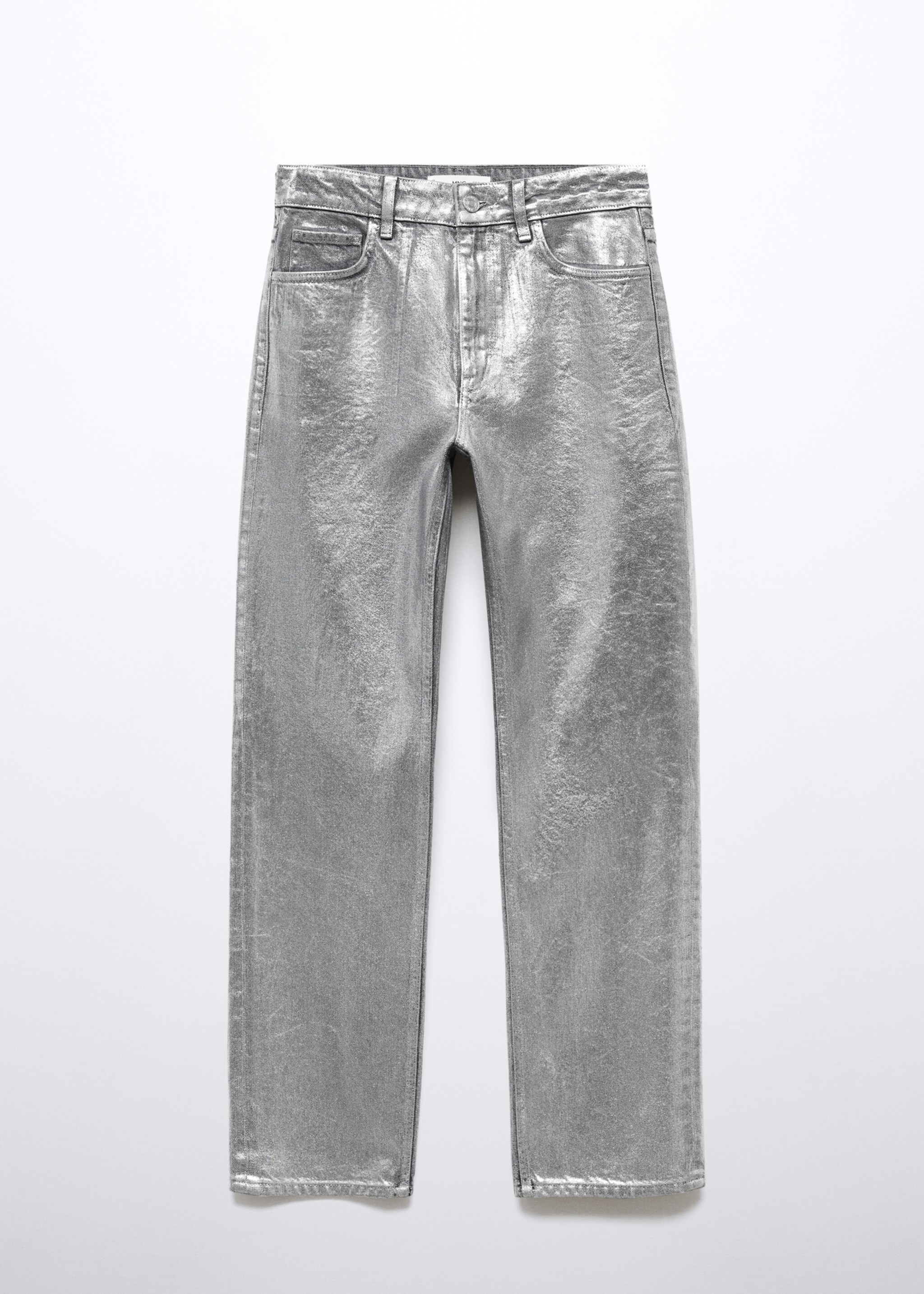 Straight foil jeans - Article without model, Silver. Ref: 57058276-00.