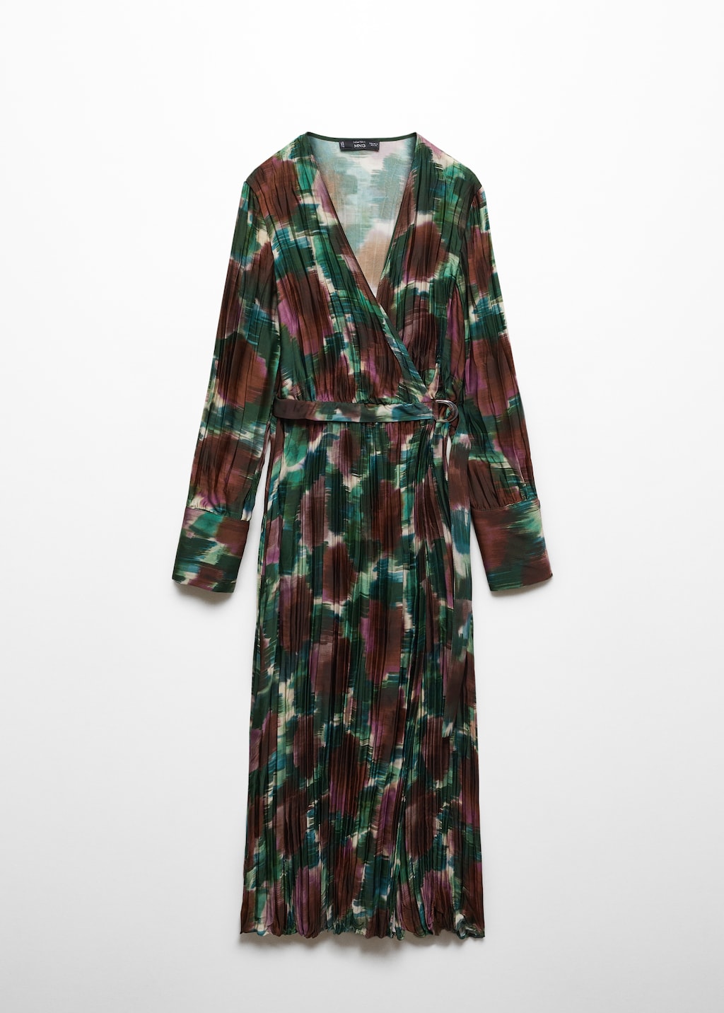 Pleated wrap dress