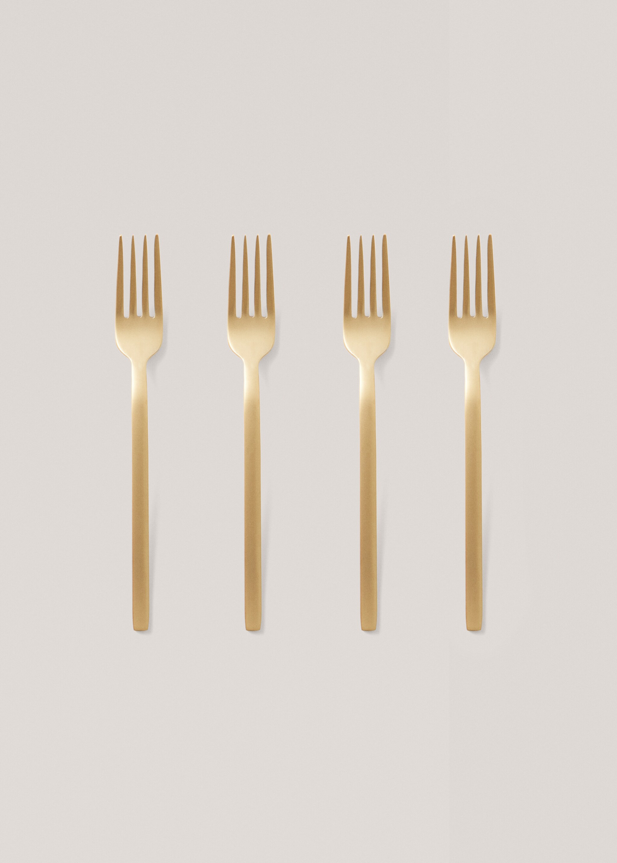 4-pack of 100% steel gold dessert forks - Article without model, Gold. Ref: 57059081-00.
