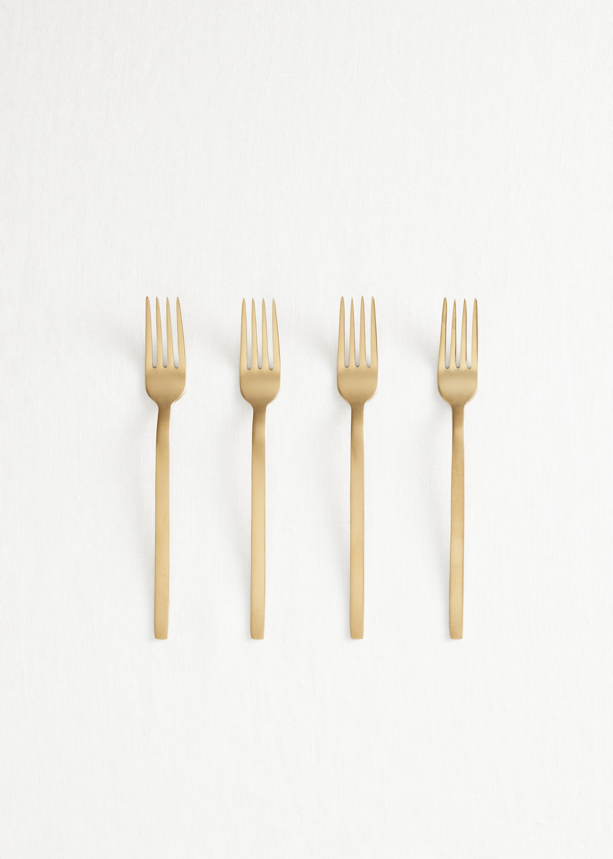 4-pack of 100% steel gold dessert forks - Details of the article 7, Gold. Ref: 57059081-00.