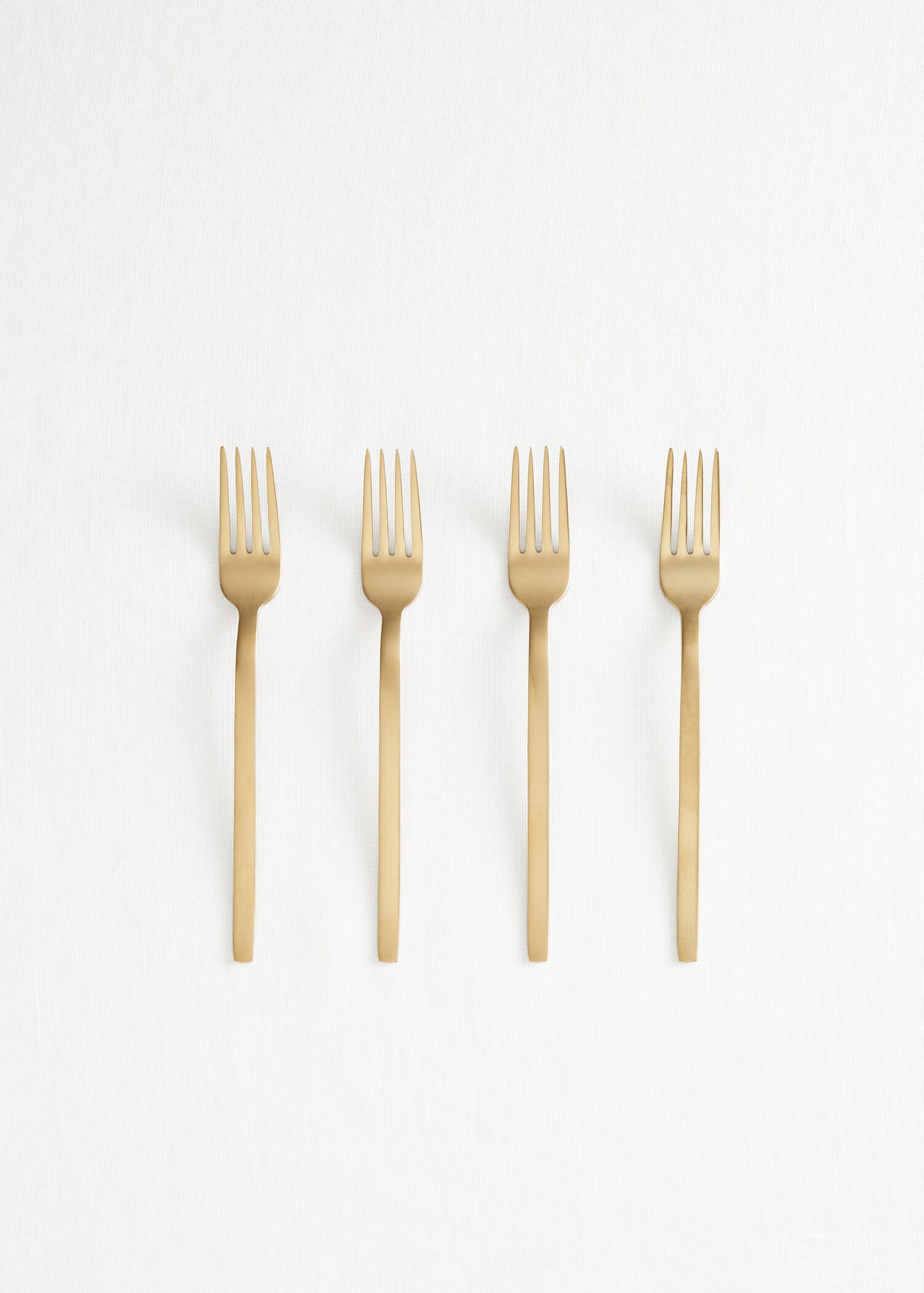 4-pack of 100% steel gold dessert forks - Details of the article 7