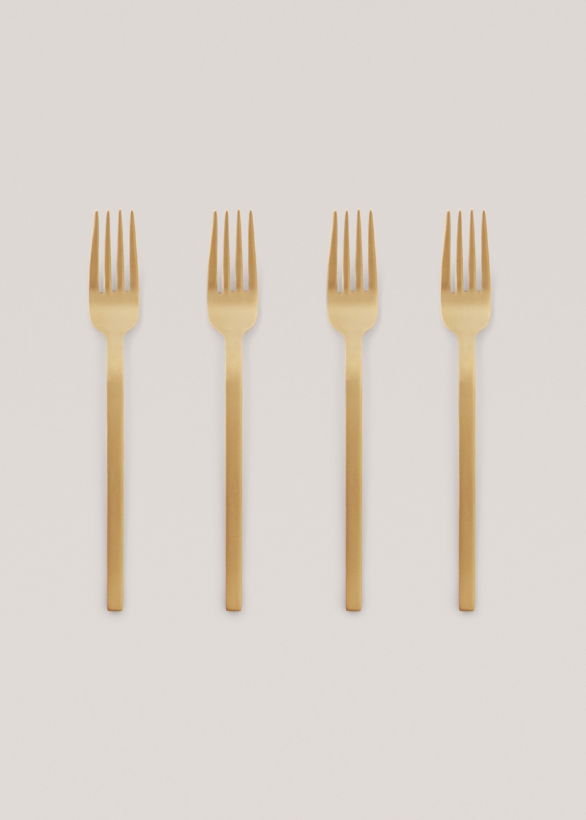 4-pack of 100% steel gold forks - Article without model