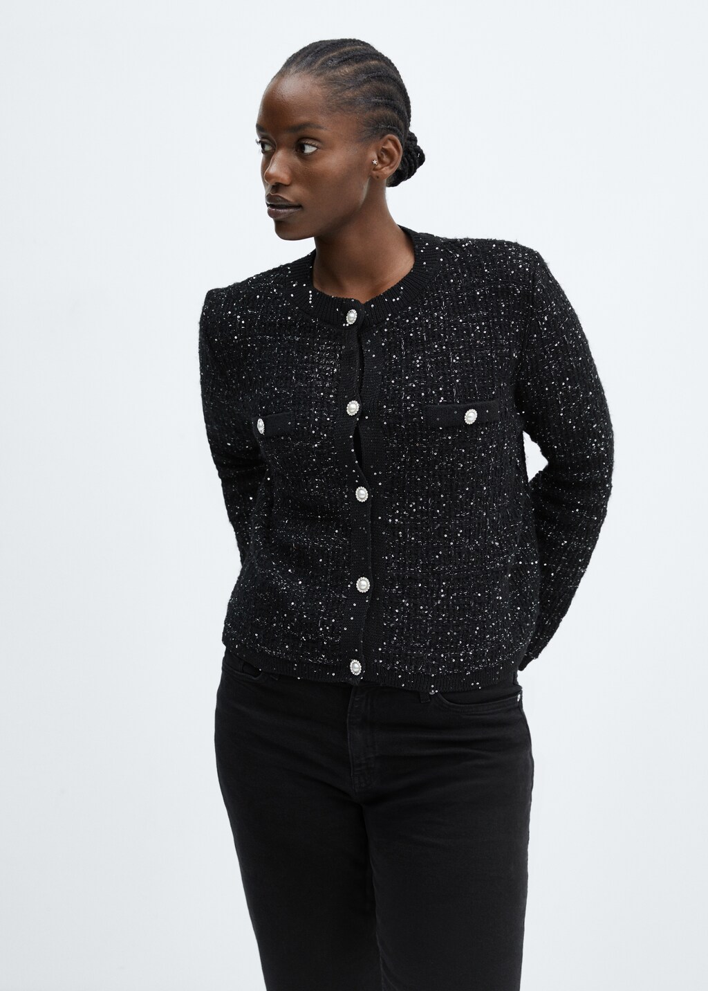 Tweed cardigan women's cheap