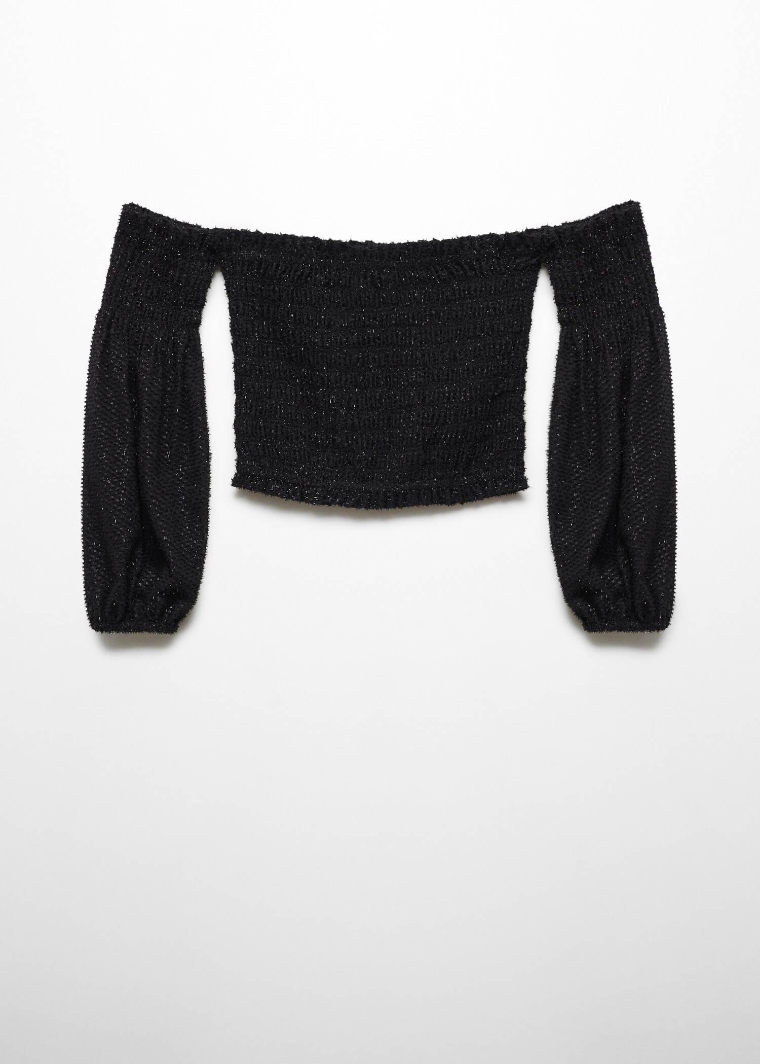 Blusa de lurex com ombros descobertos - Artigo sem modelo