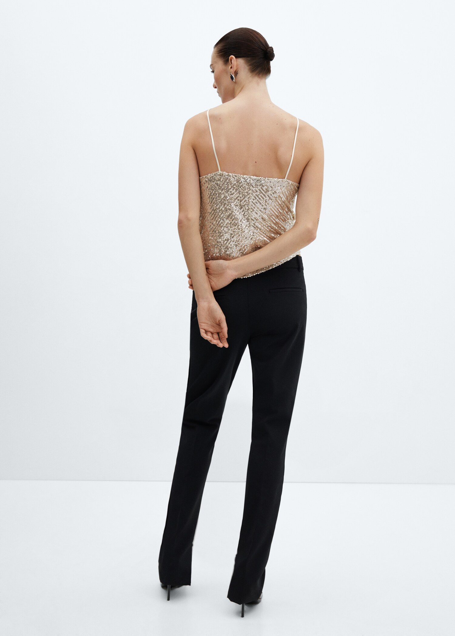 Sequined tank top - Reverse of the article