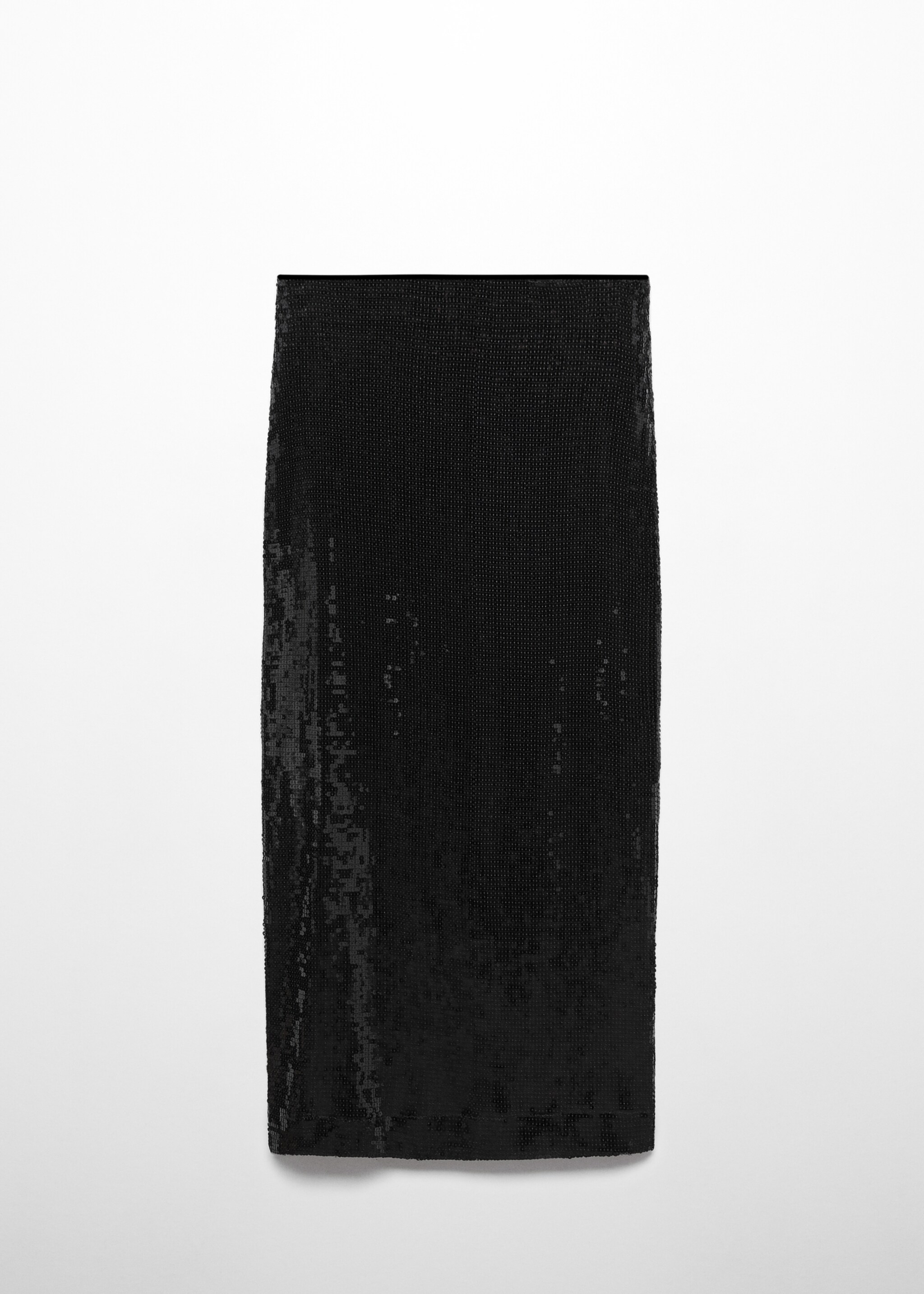 Sequin midi skirt - Article without model, Black. Ref: 57059101-00.