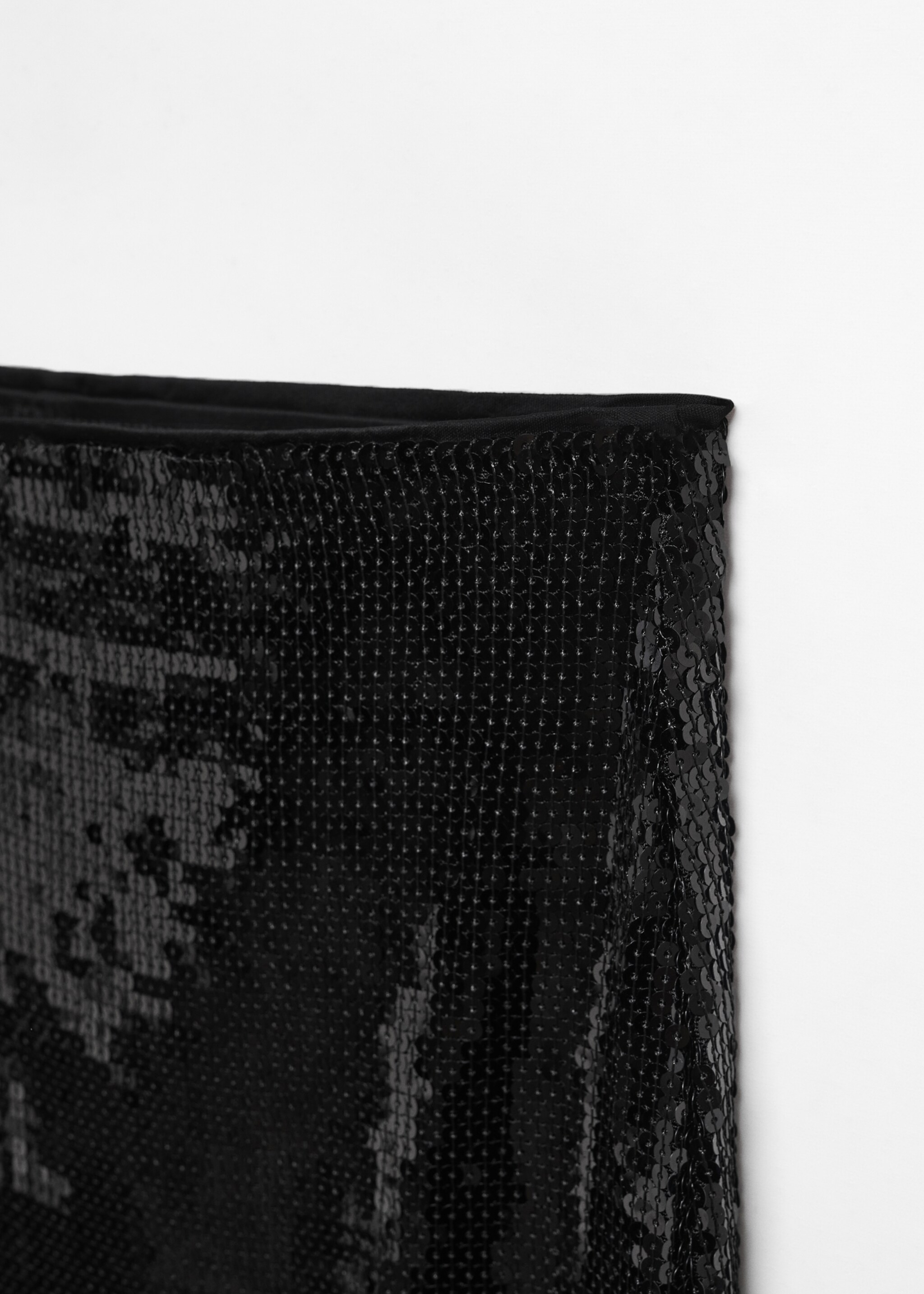 Sequin midi skirt - Details of the article 8, Black. Ref: 57059101-00.