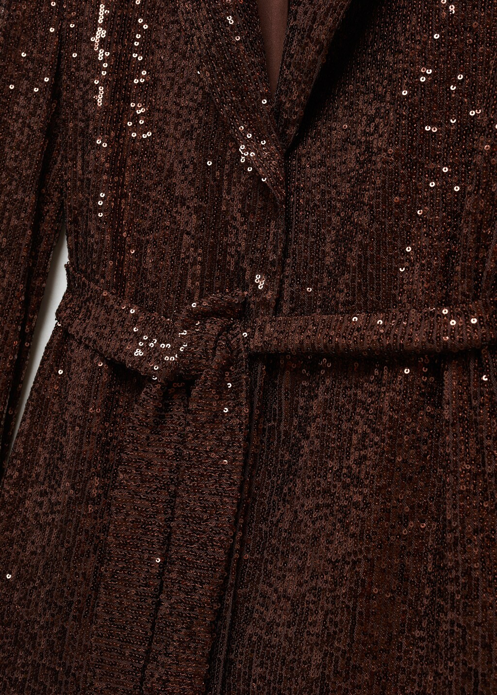 Sequin jacket with belt - Women | MANGO OUTLET USA