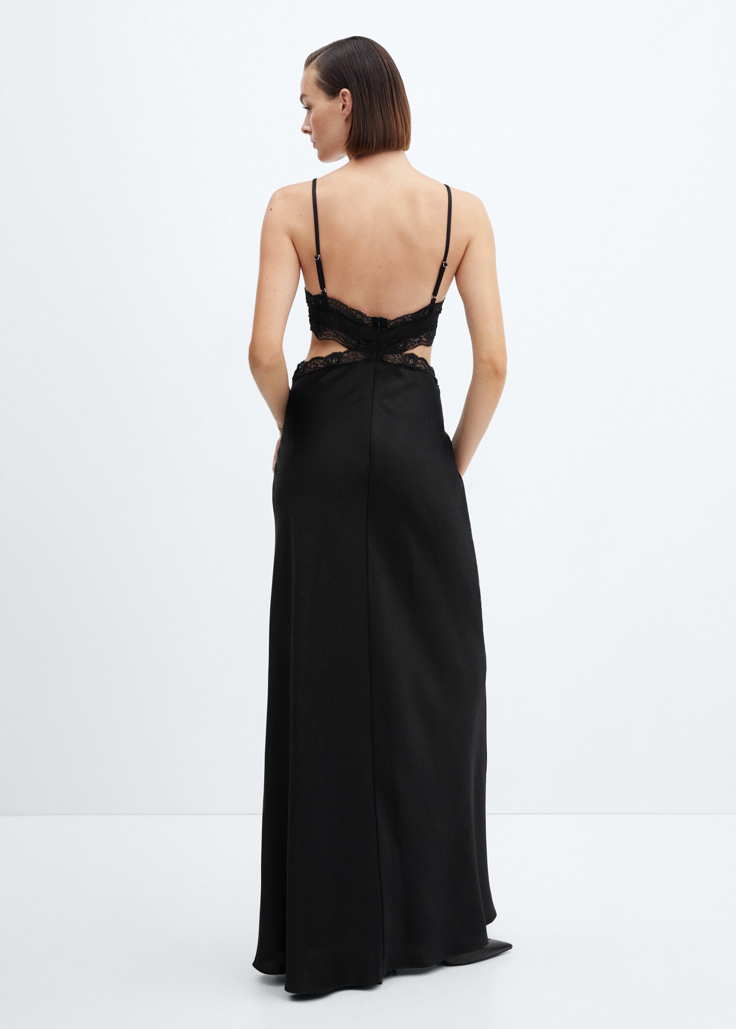 Slip dress with slit - Reverse of the article