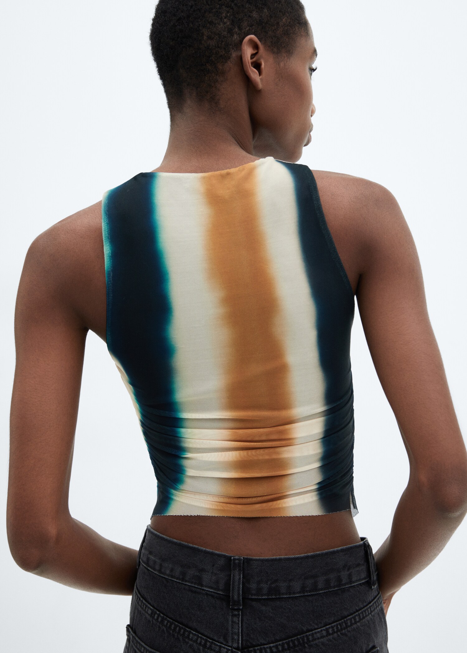 Tie-dye mesh top - Reverse of the article