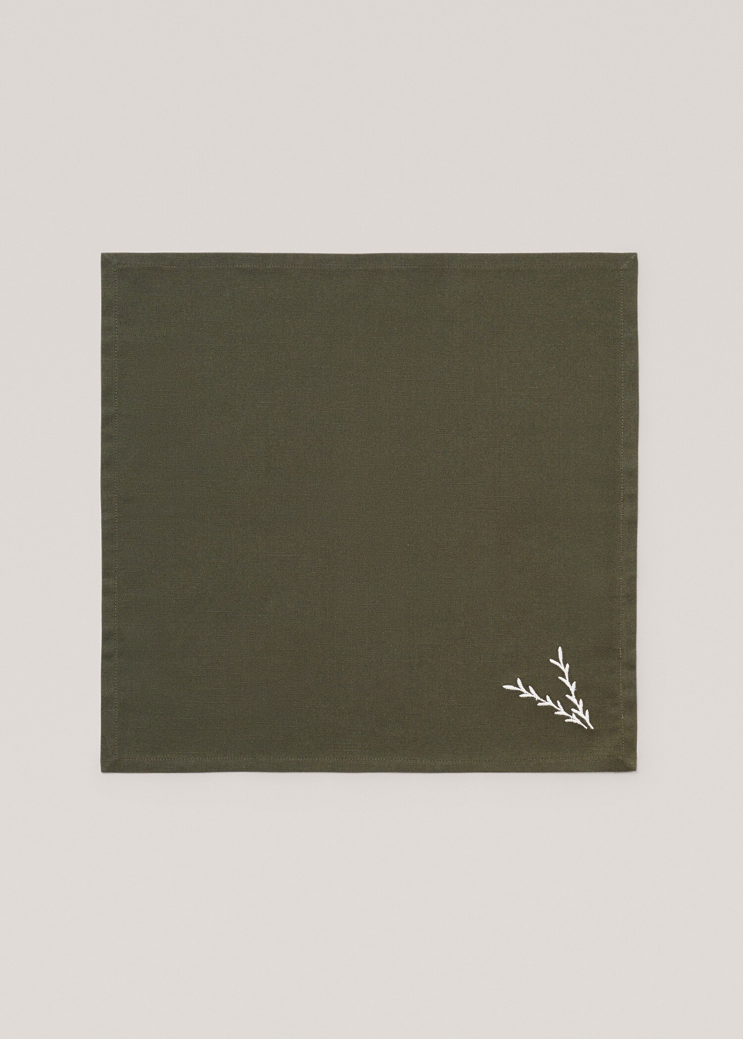 2er-Pack Bestickte Servietten aus 100 % Baumwolle 45 x 45 cm - Artikel ohne Model
