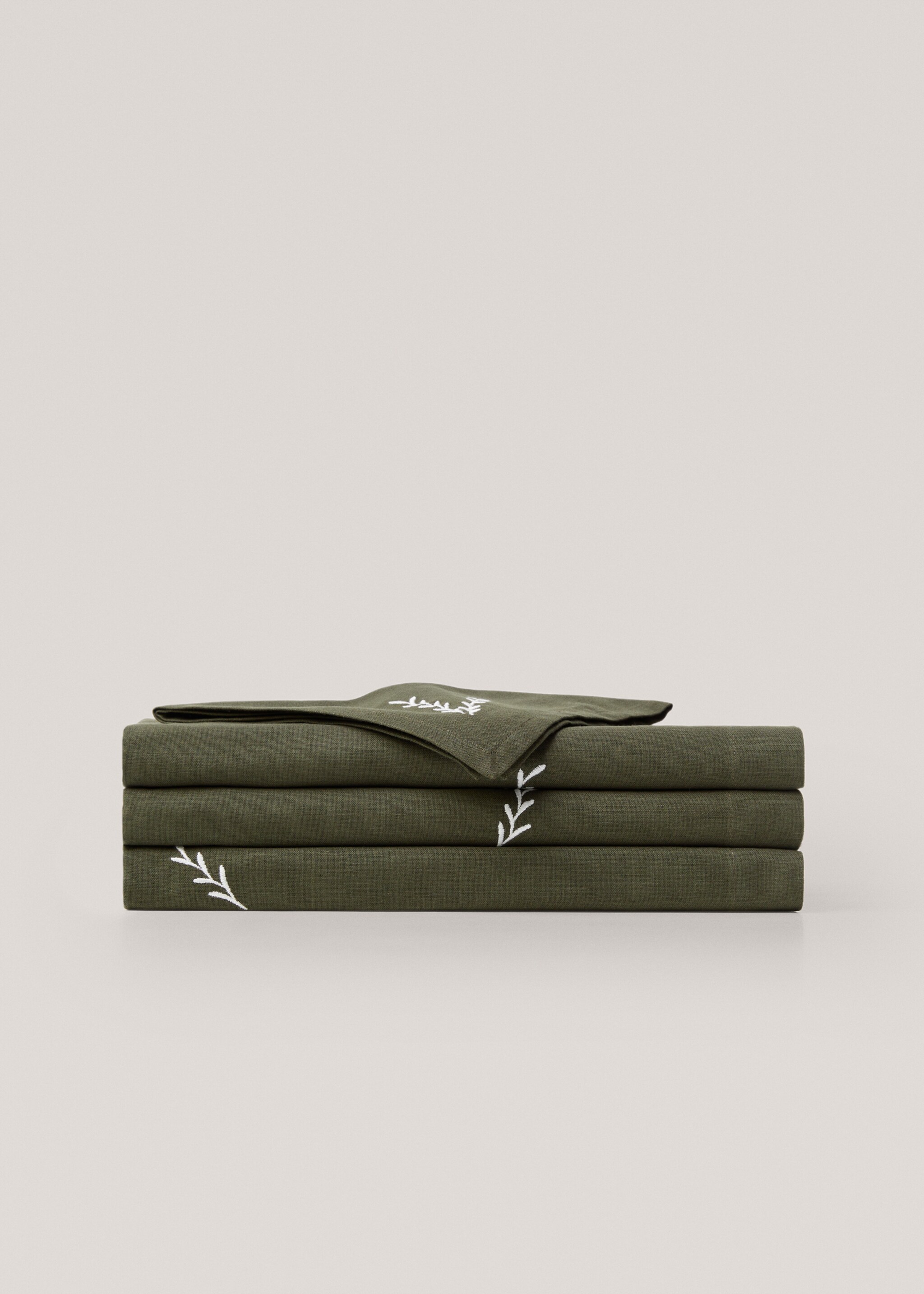 Pack of two embroidered 100% cotton tablecloth - Details of the article 3