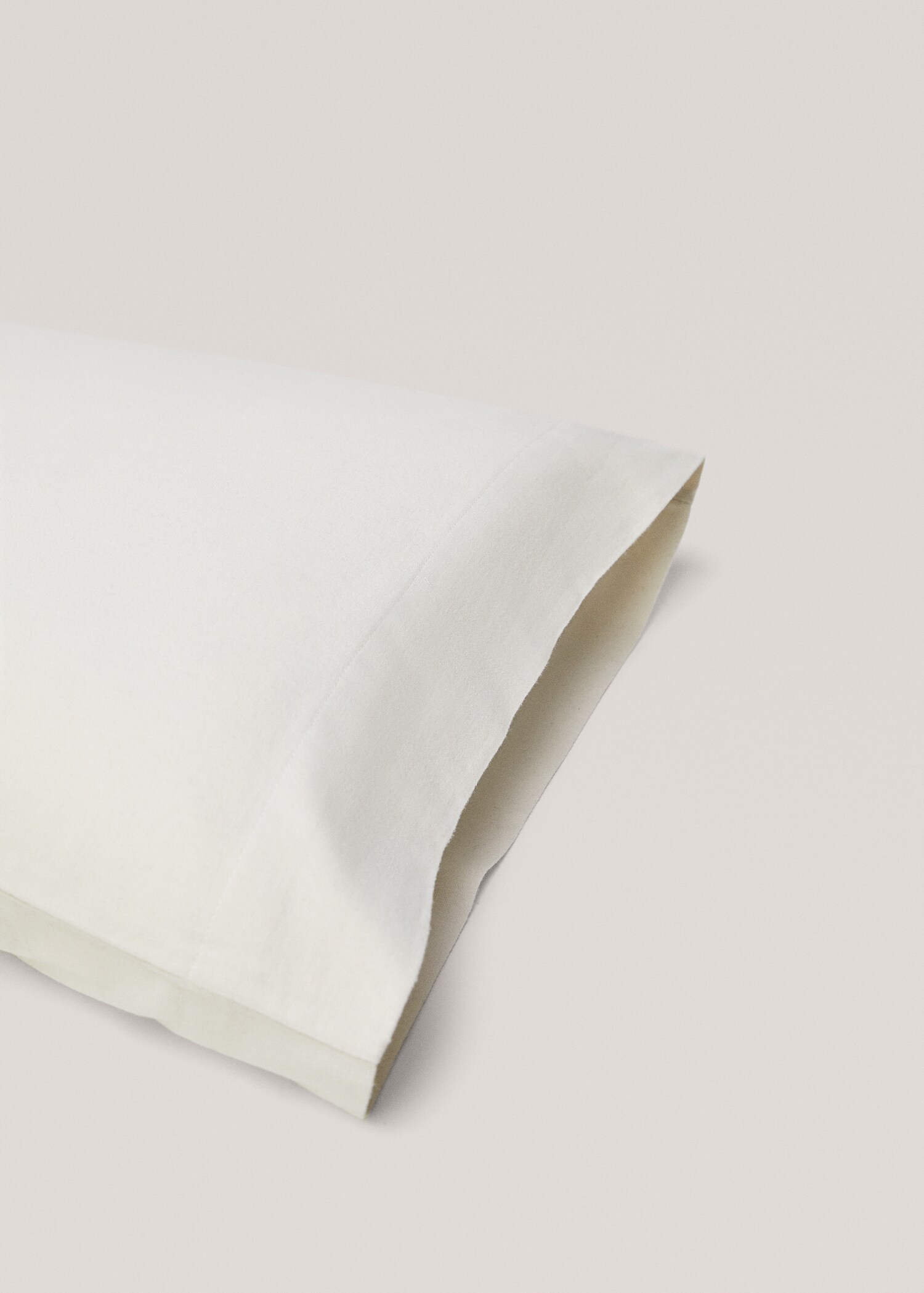 Plain flannel pillow case 45x110cm - Details of the article 1