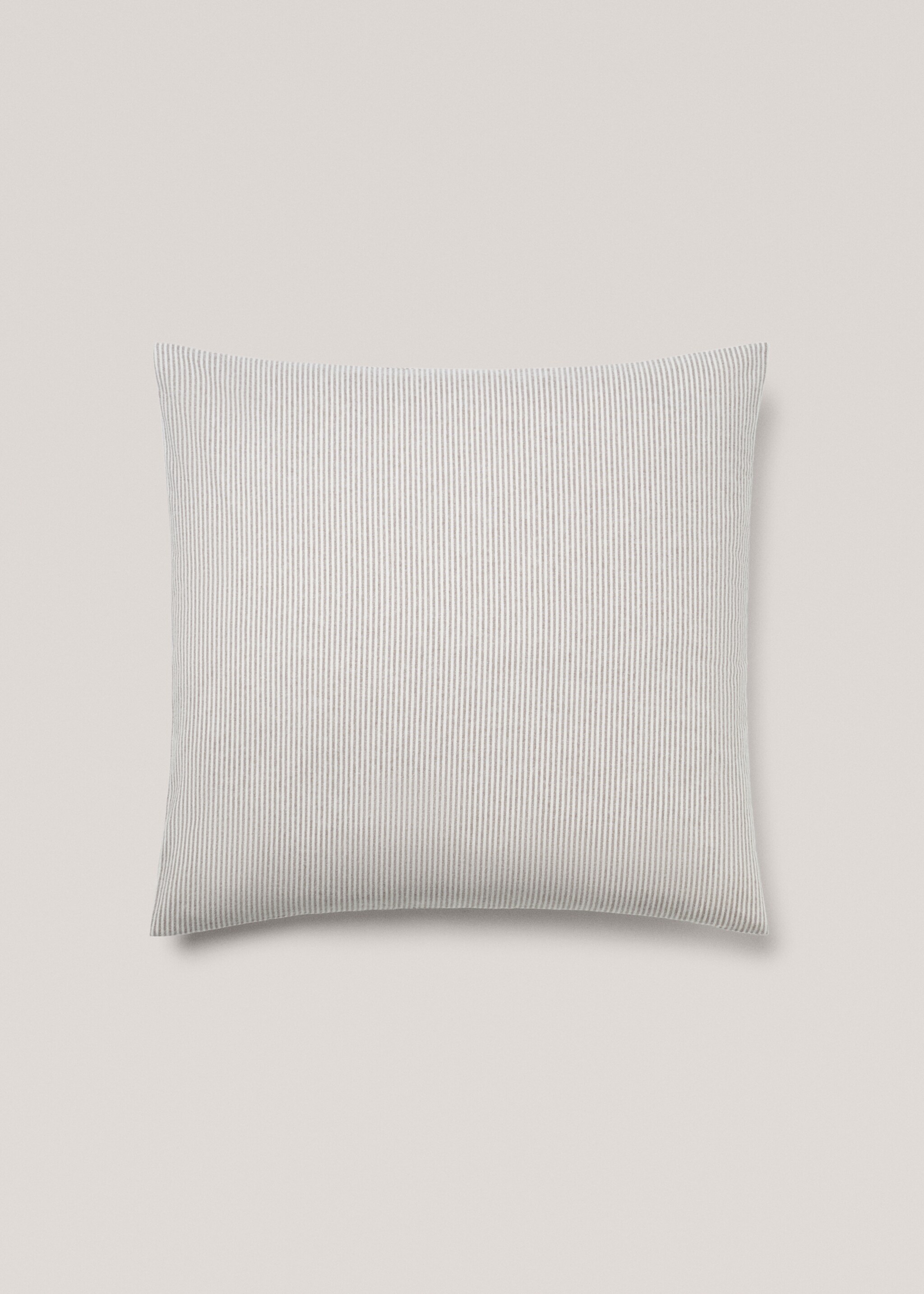 Striped flannel pillow case 60x60cm (Pack of 2) - Article without model