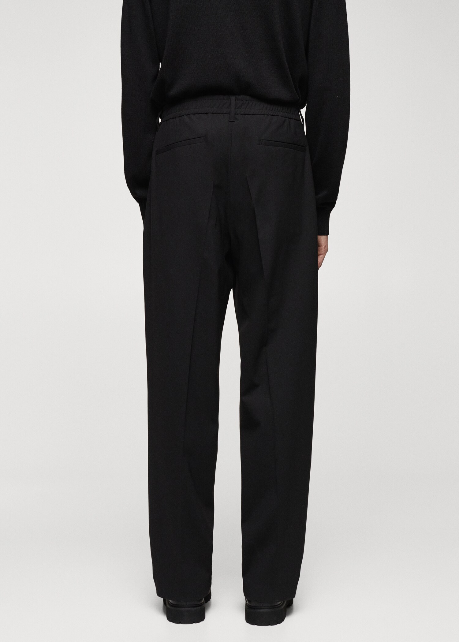 Pantalón lana pinzas relaxed fit - Reverso del artículo