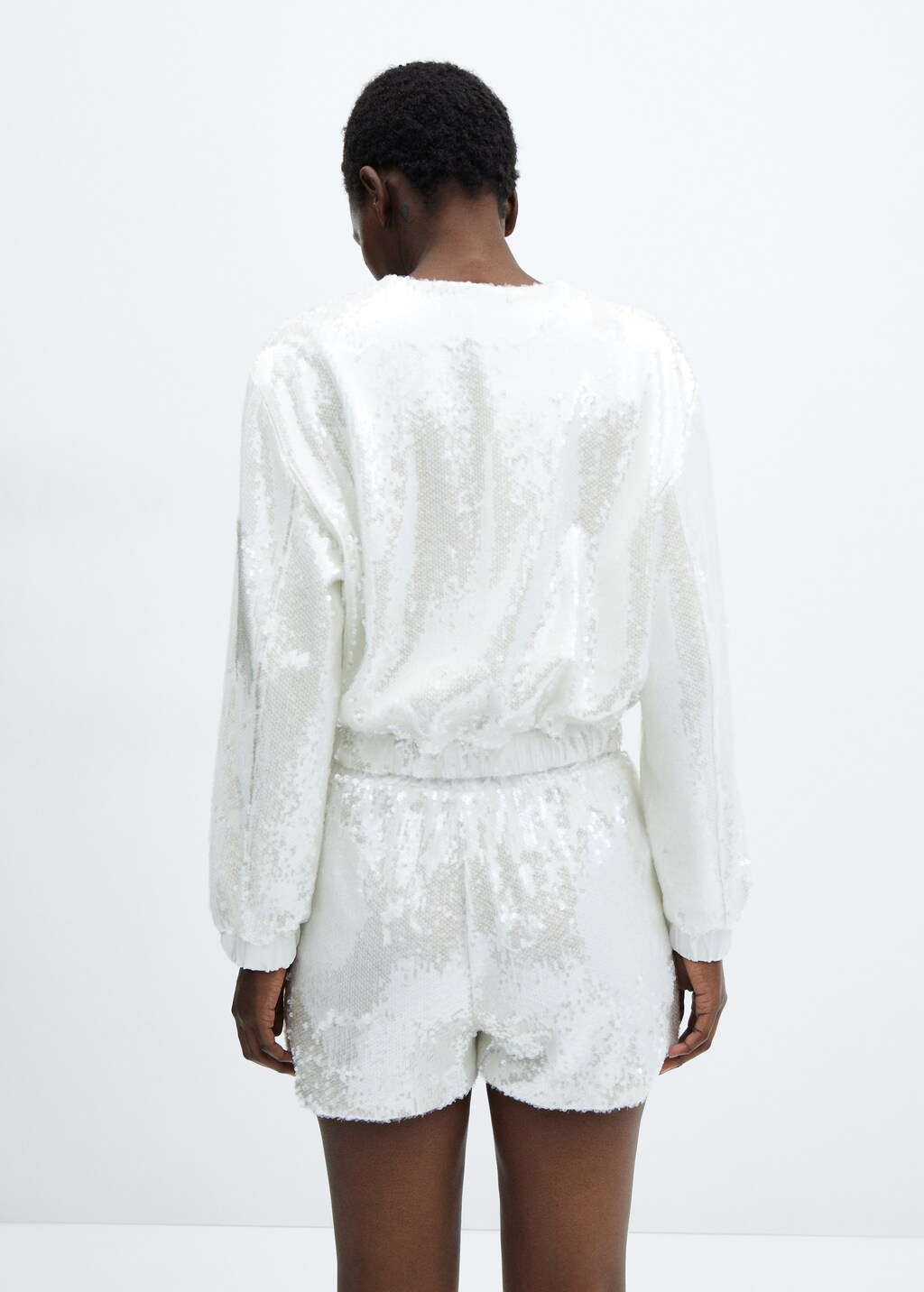 Sequined bomber jacket