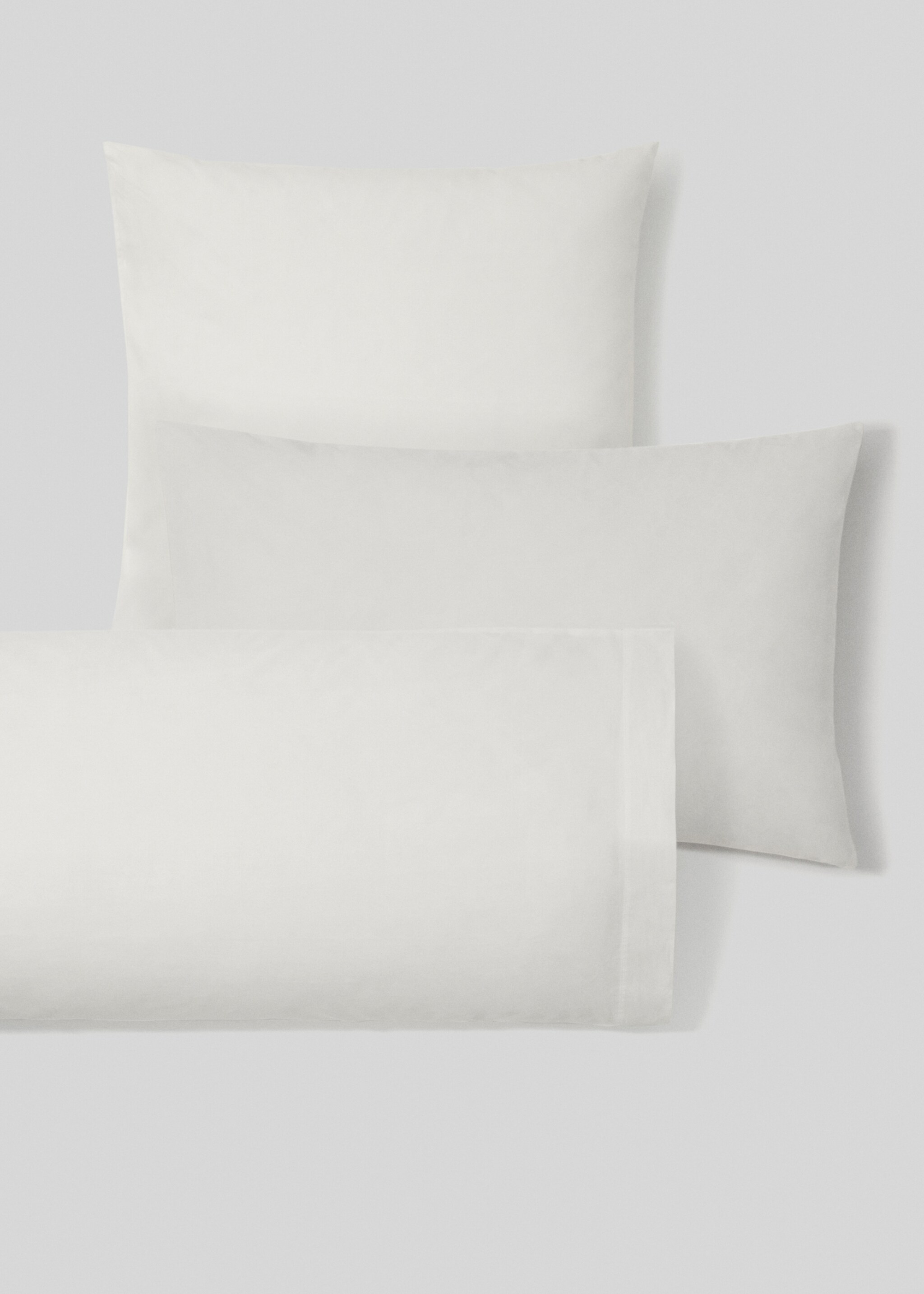 100% cotton pillowcases 50x75cm - Details of the article 6, White. Ref: 57061503-00.