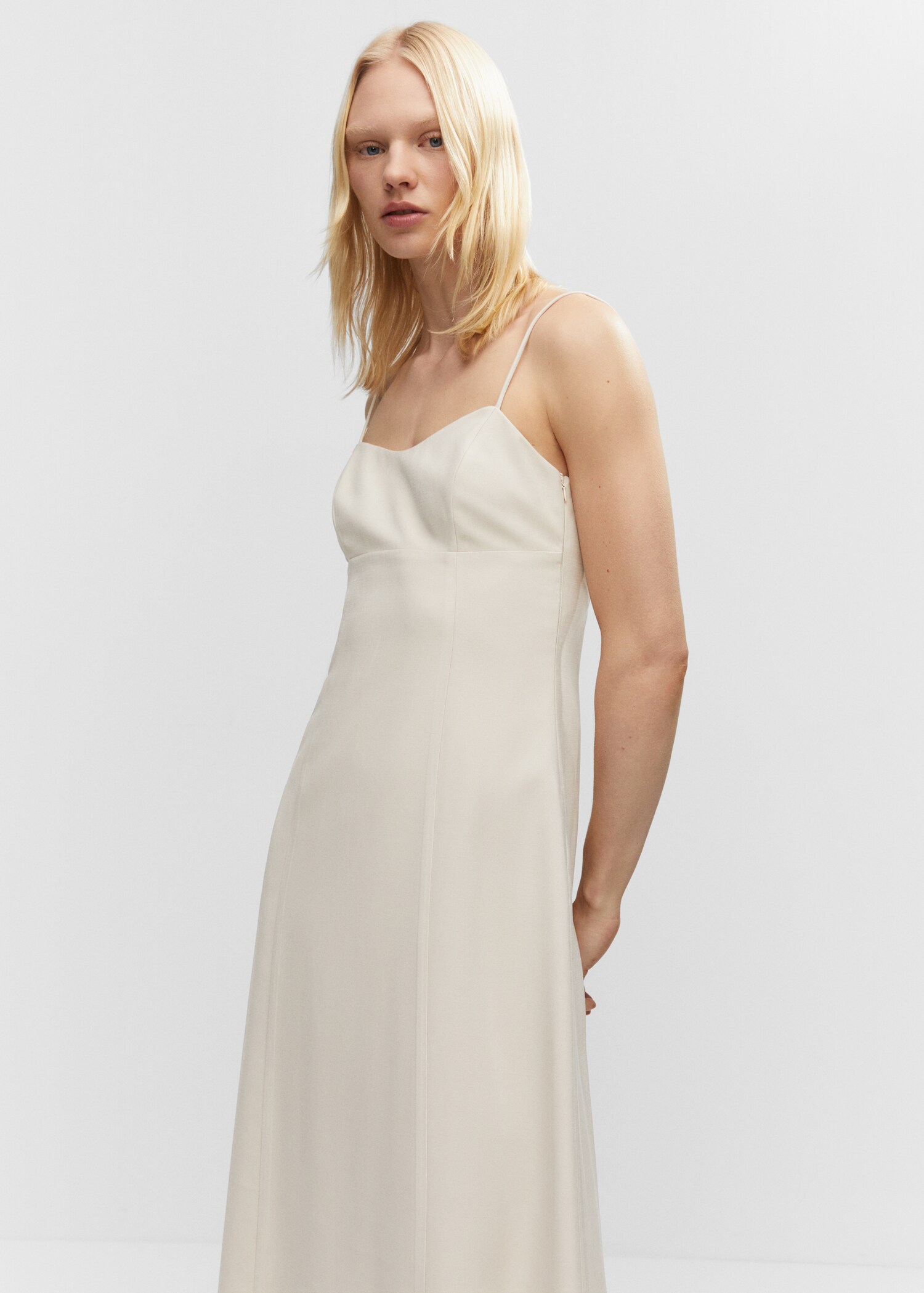 Low-cut midi-dress - Medium plane
