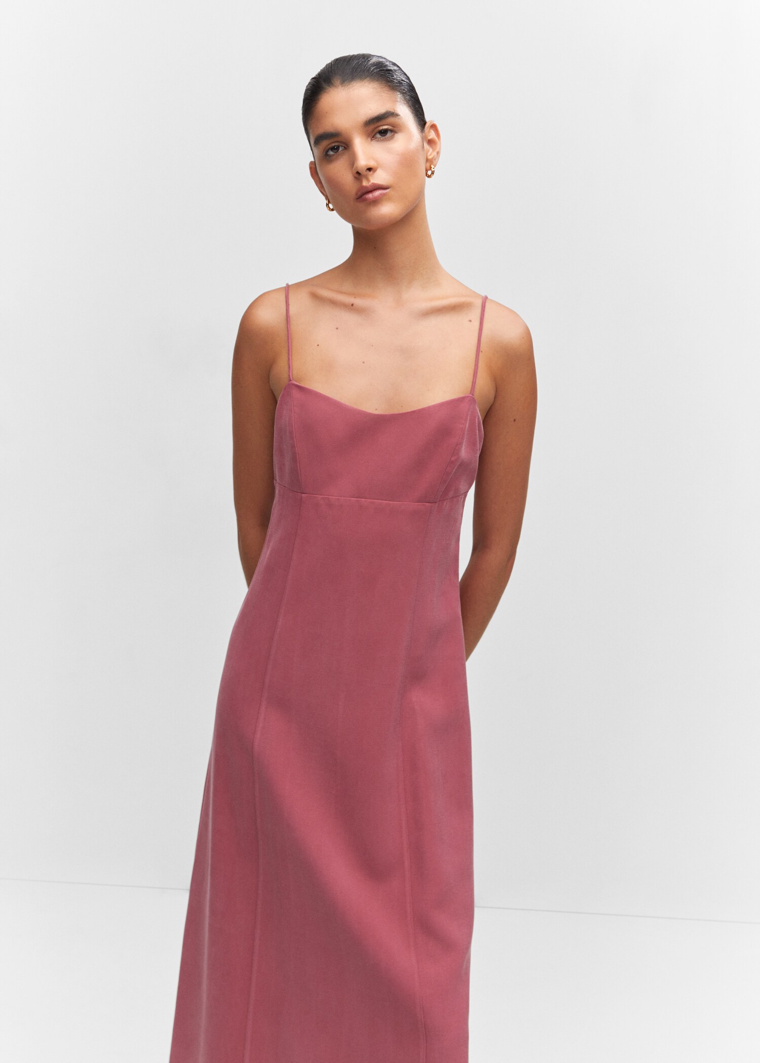 Low-cut midi-dress - Medium plane