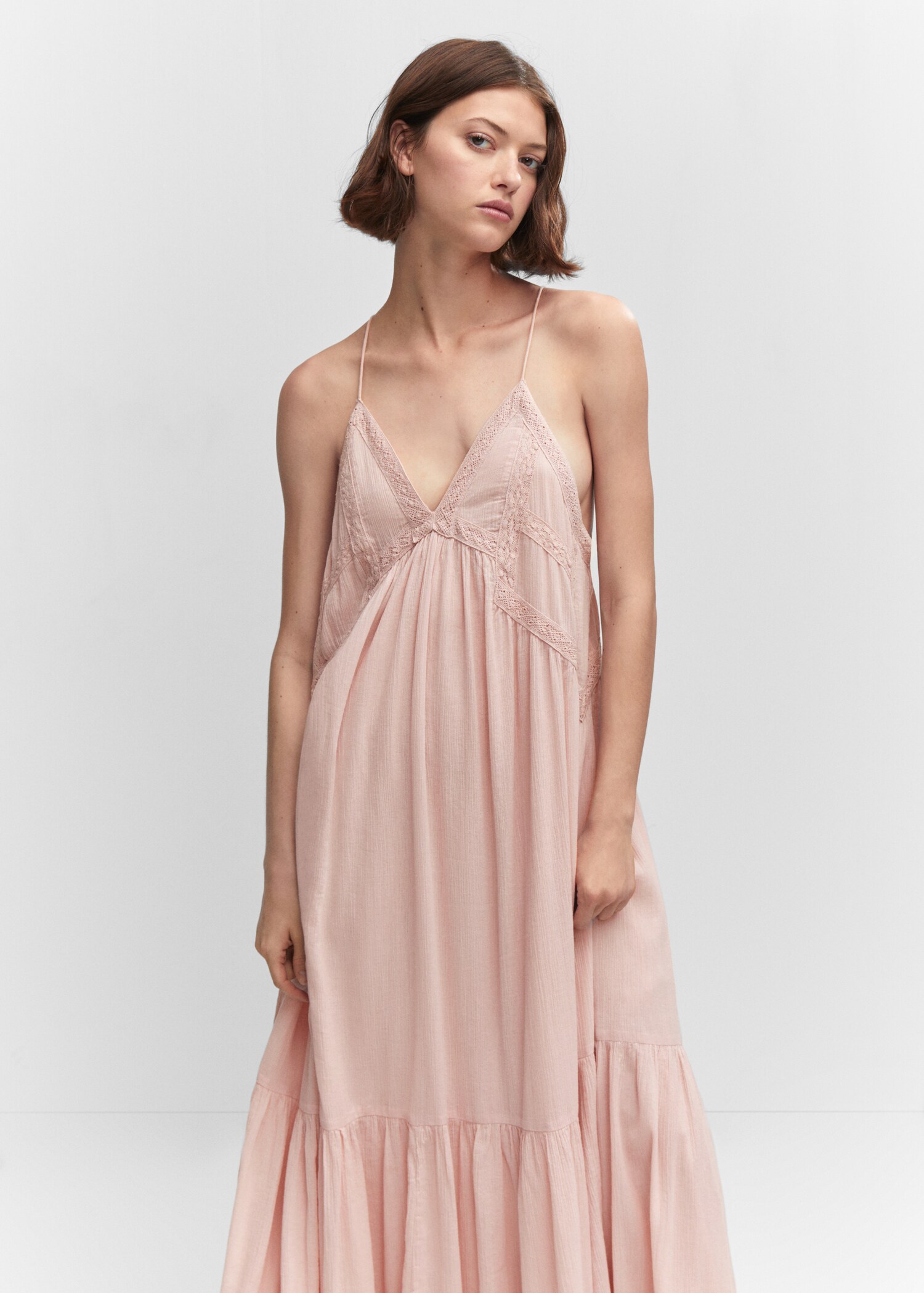 Maxi-dress with lace details - Medium plane
