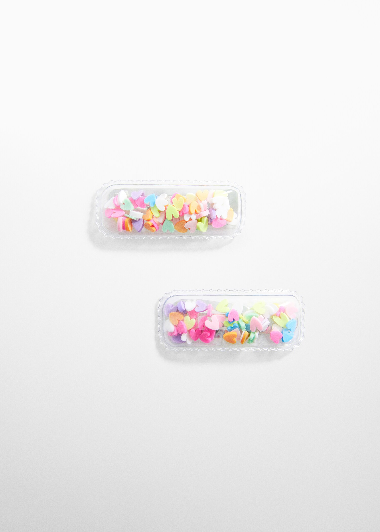 Hair clip with transparent hearts - Article without model