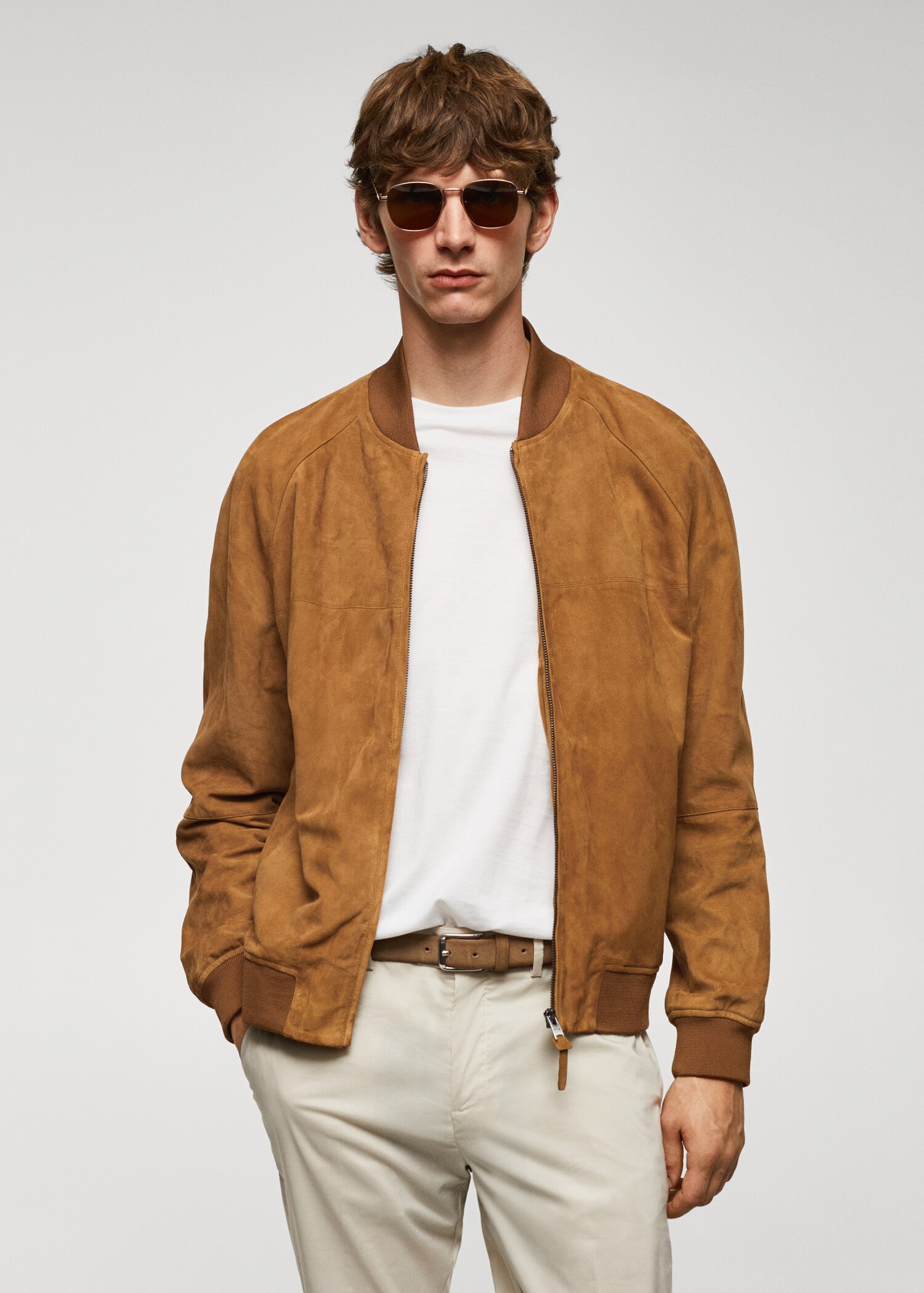 Leather bomber jacket - Medium plane
