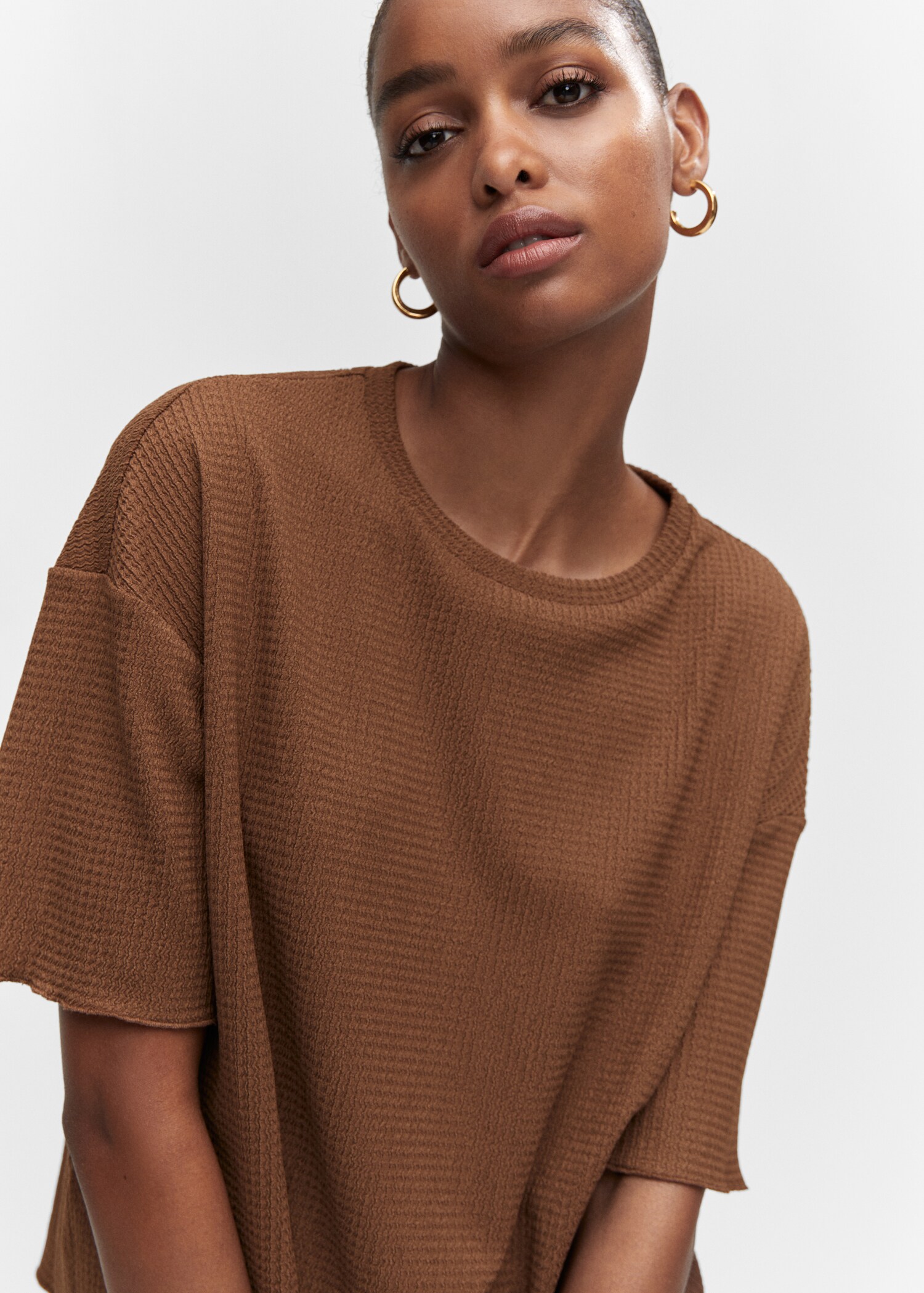 Texturiertes Oversized-T-Shirt - Detail des Artikels 1