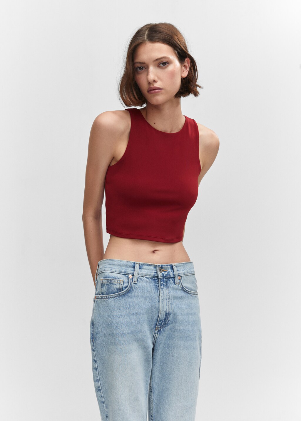 Crop top halter neck - Women | MANGO OUTLET USA