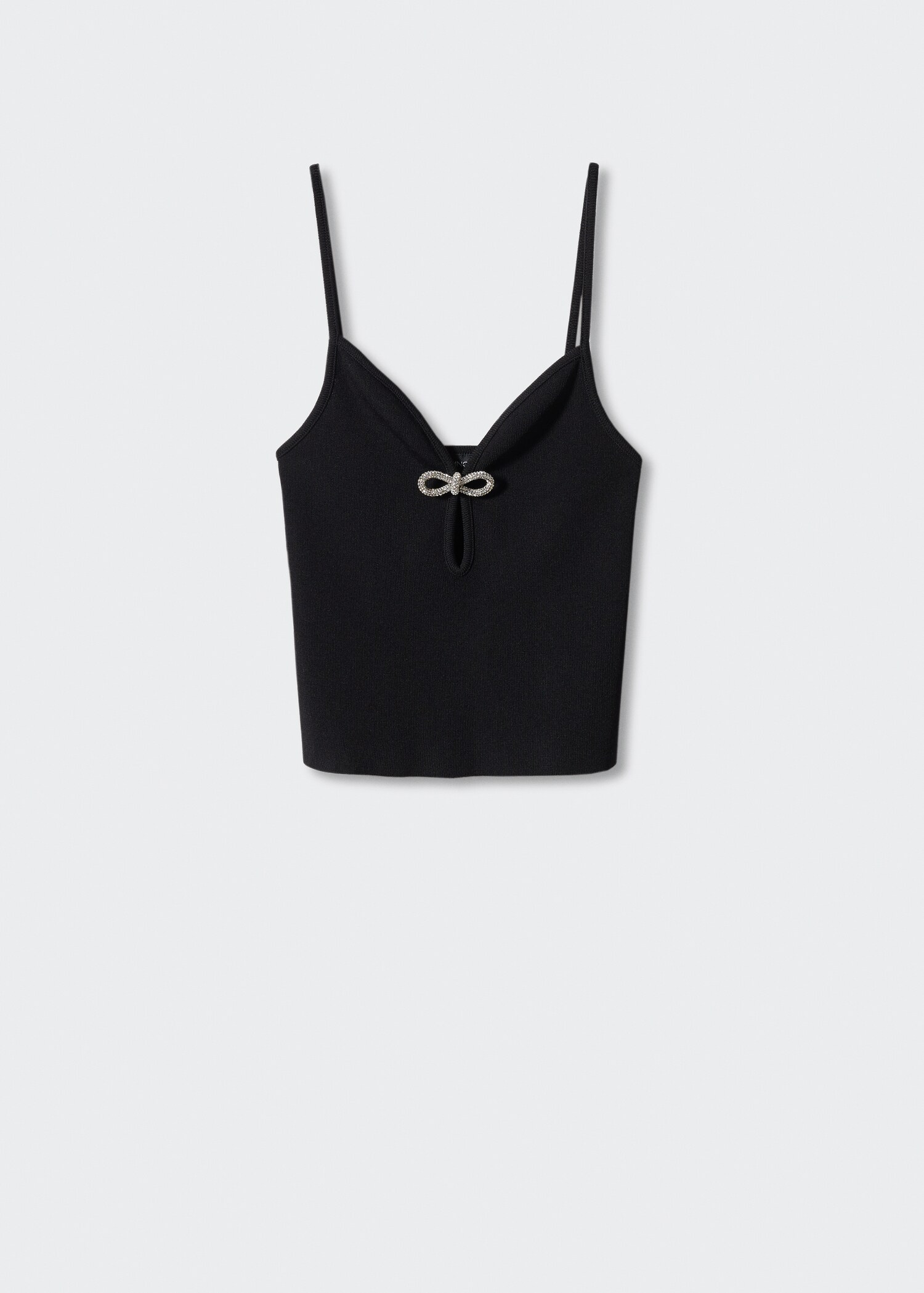 Knitted top with rhinestone detail - Article without model