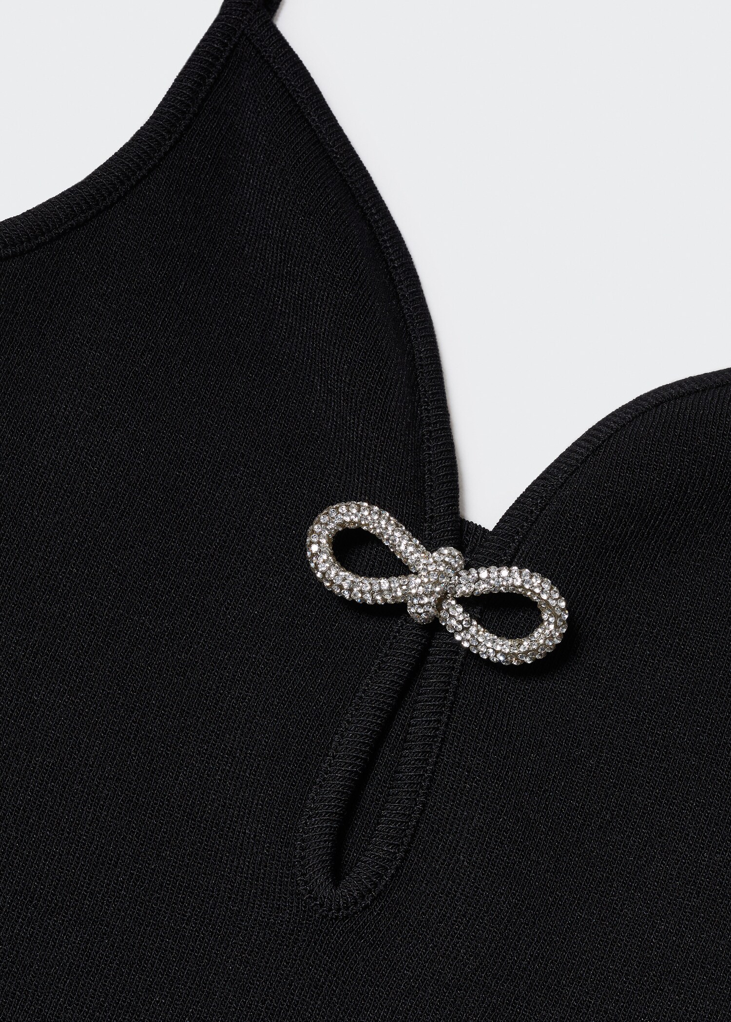 Knitted top with rhinestone detail - Details of the article 8