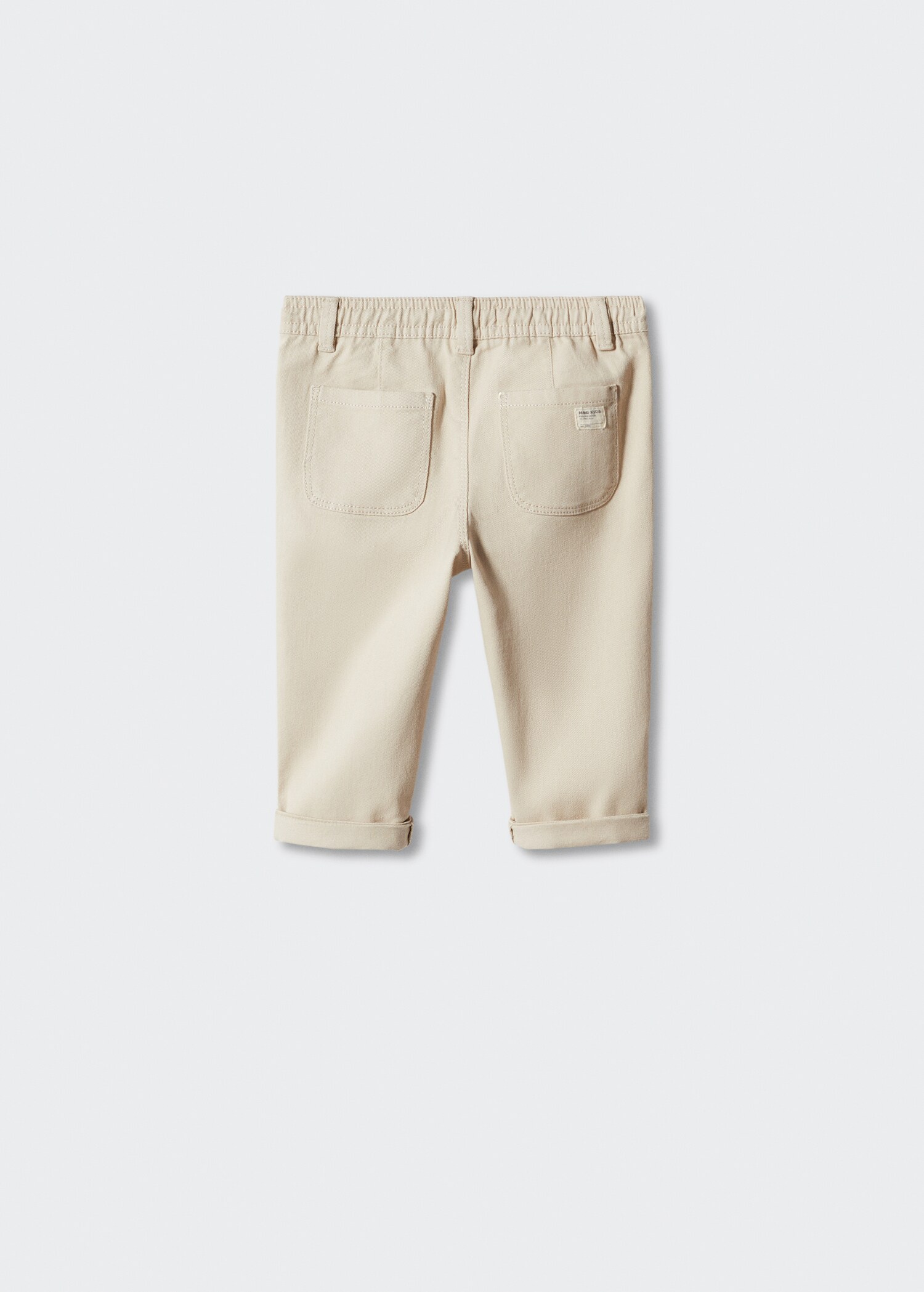 Straight-fit trousers with elastic waist - Reverse of the article