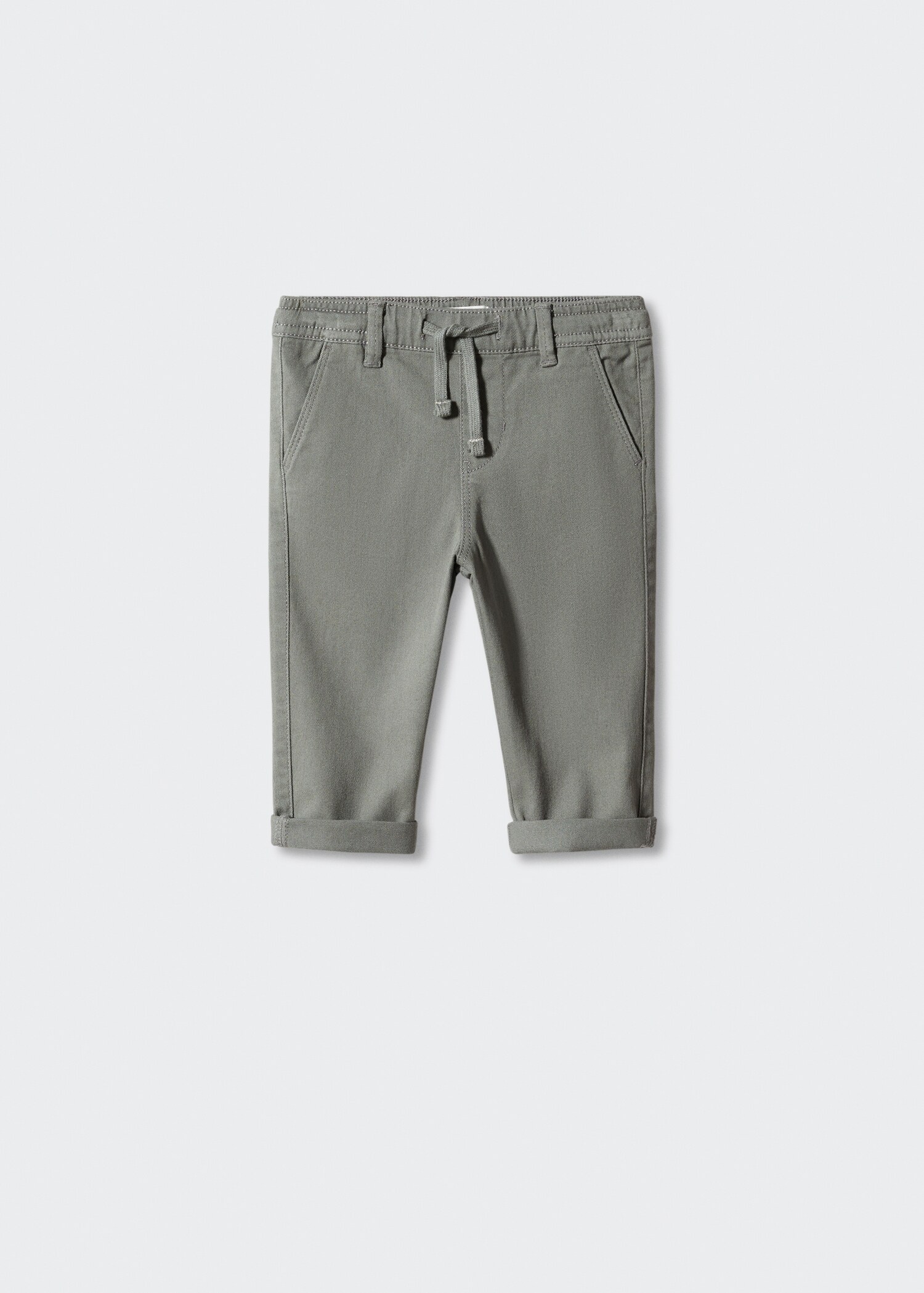 Straight-fit trousers with elastic waist - Article without model
