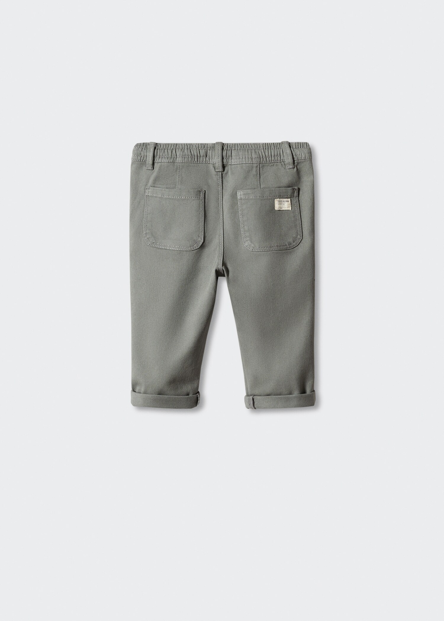 Straight-fit trousers with elastic waist - Reverse of the article