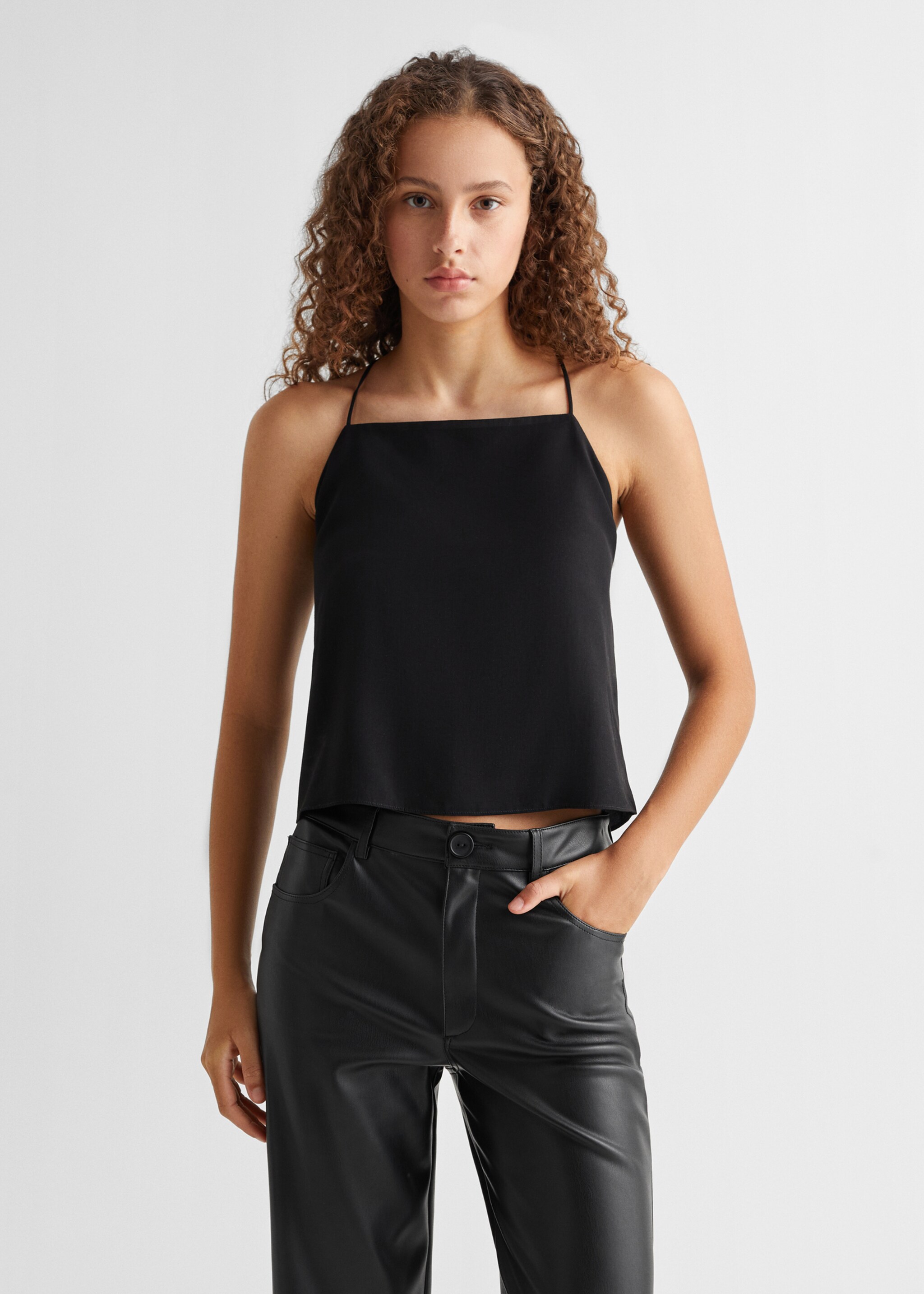 Imitatieleren broek - Middenvlak