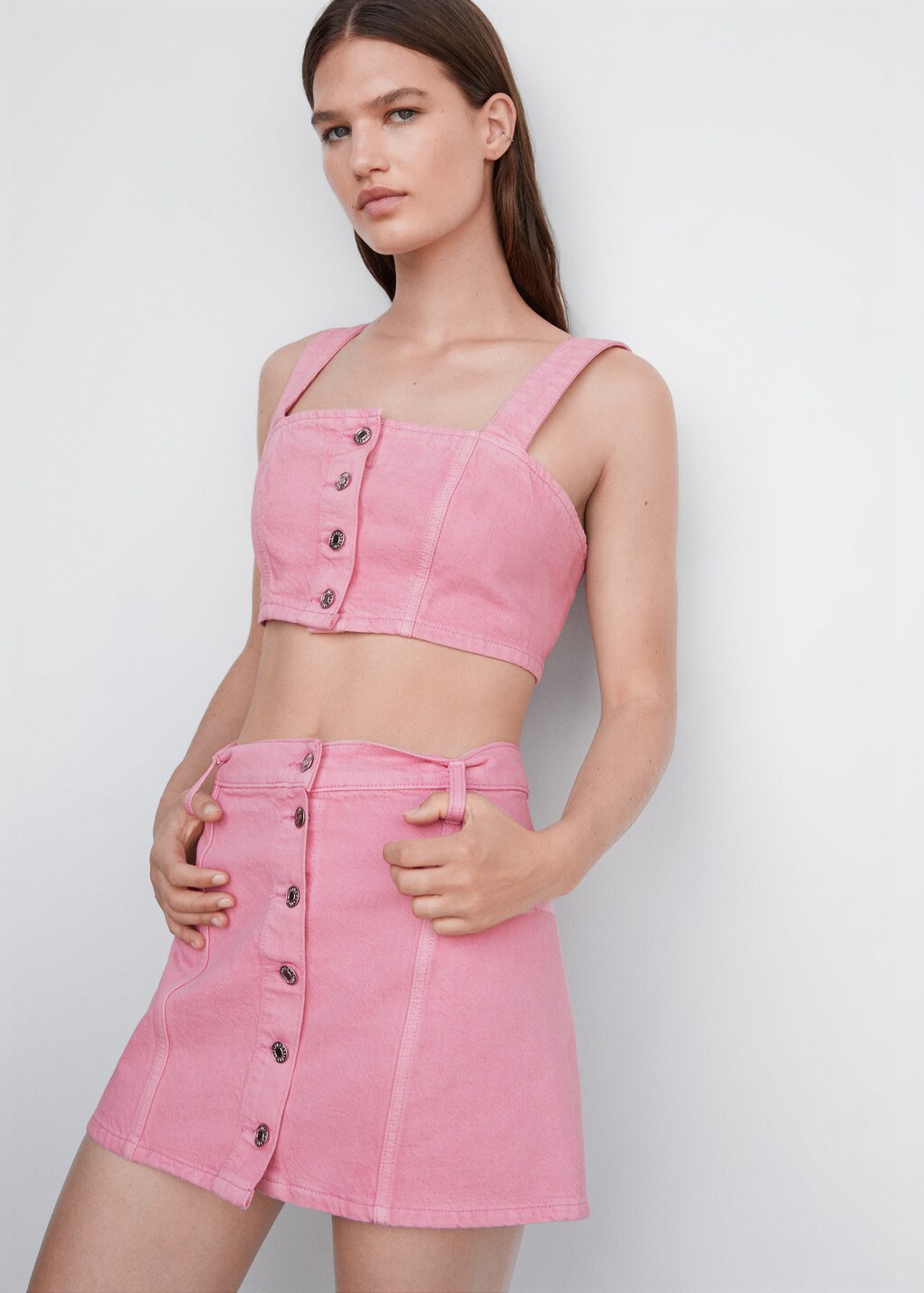 Denim crop top