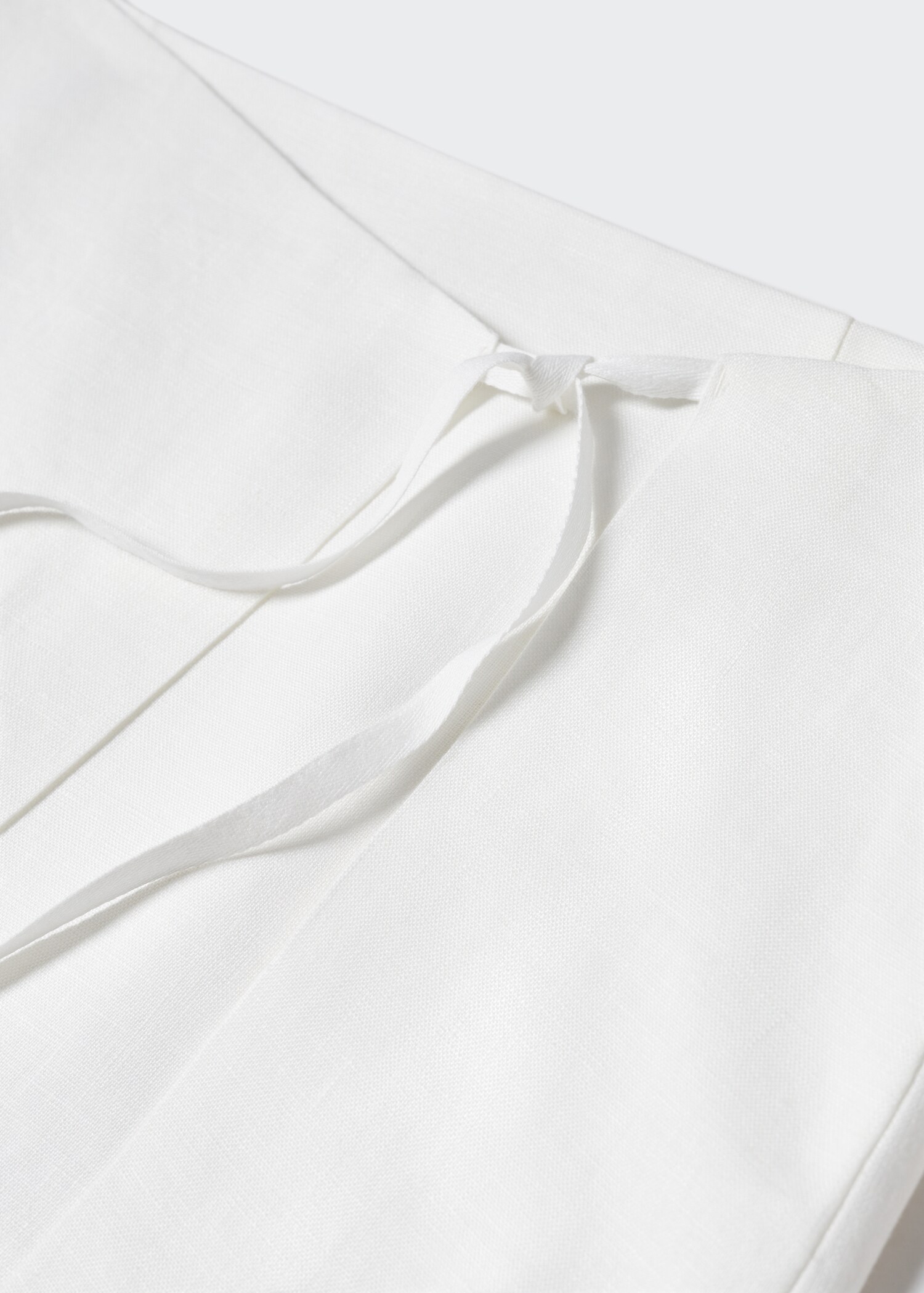 Linen-blend wrapped skirt - Details of the article 8
